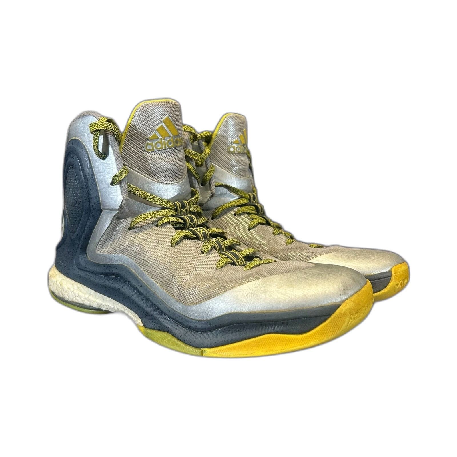 Adidas Adidas Derrick Rose 5 Boost Basketball Shoes C76491 Silver/Y Size US 12 / EU 45 - 2 Thumbnail