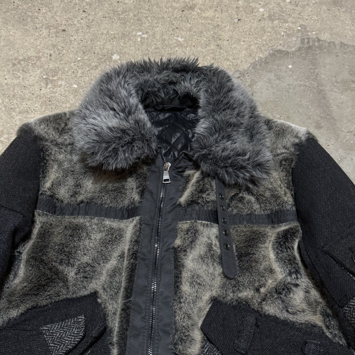 Dolce & Gabbana × Vintage AW11 Dolce & Gabbana Fur Patchwork Aviation Jacket Size US M / EU 48-50 / 2 - 6 Thumbnail