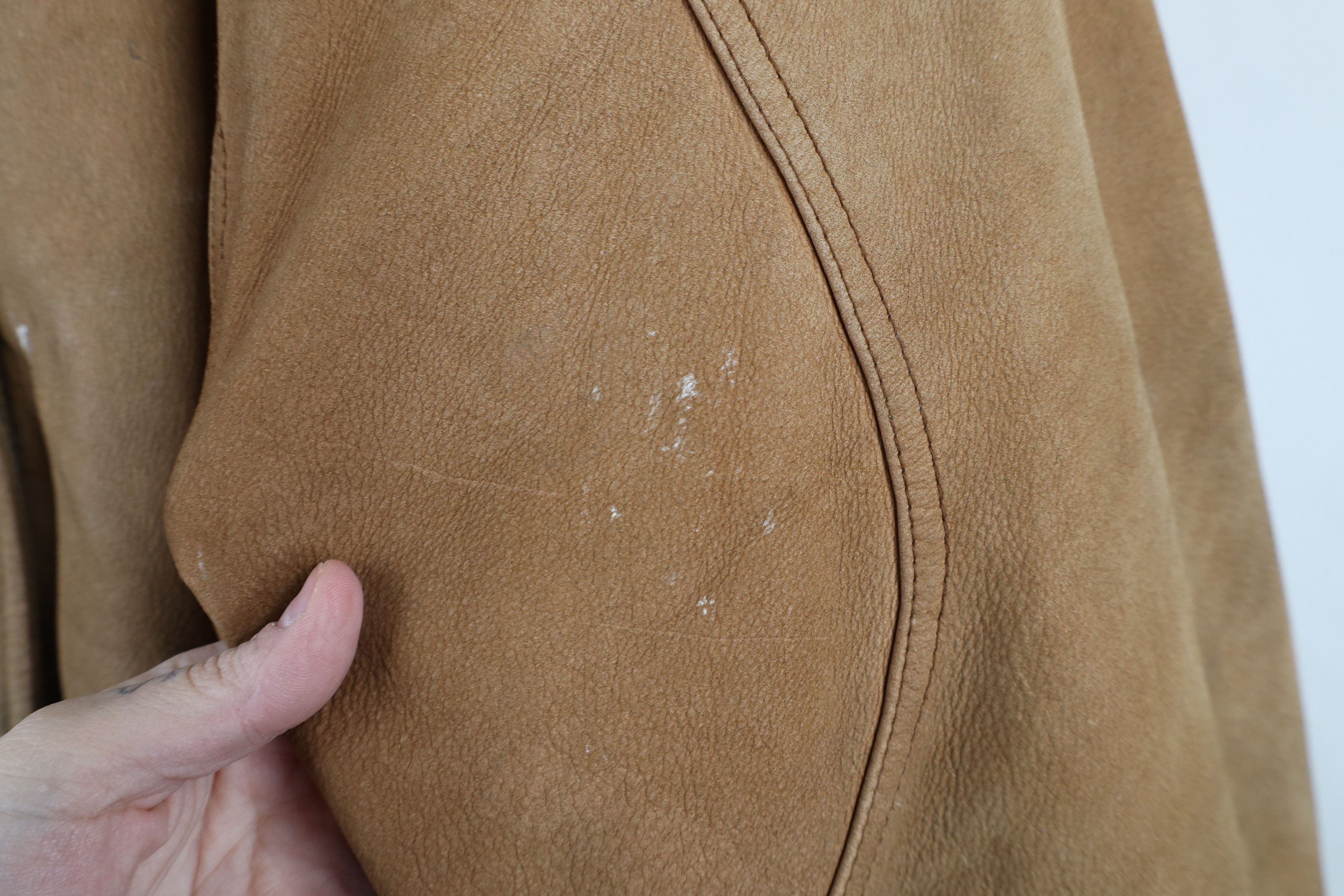 Vintage Vintage 90s Streetwear Suede Leather Flight Bomber Jacket Size US XL / EU 56 / 4 - 4 Thumbnail