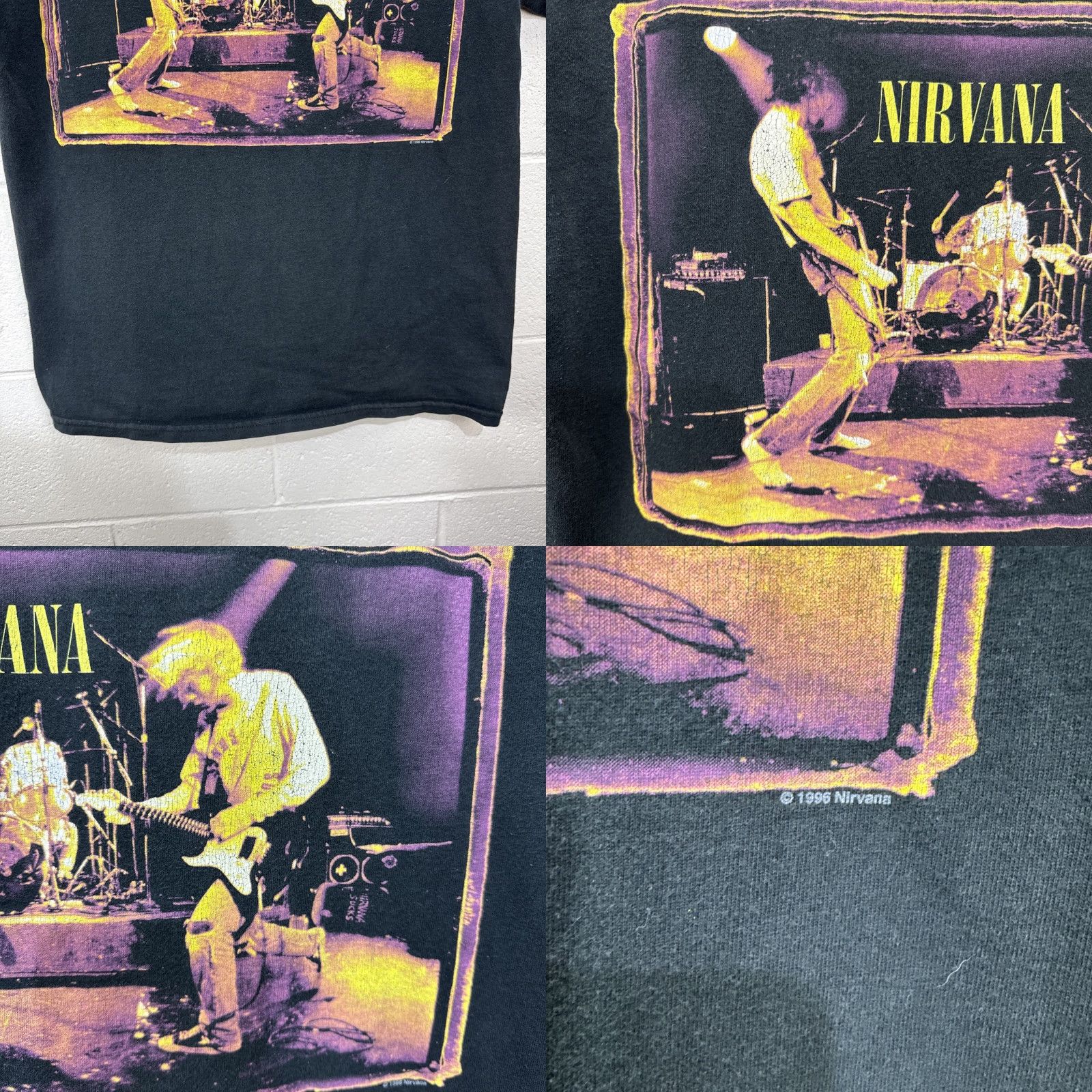 Vintage Vintage Nirvana Band T-Shirt Men Medium Black 90s Grunge Music Logo Graphic Tee Size US M / EU 48-50 / 2 - 8 Thumbnail