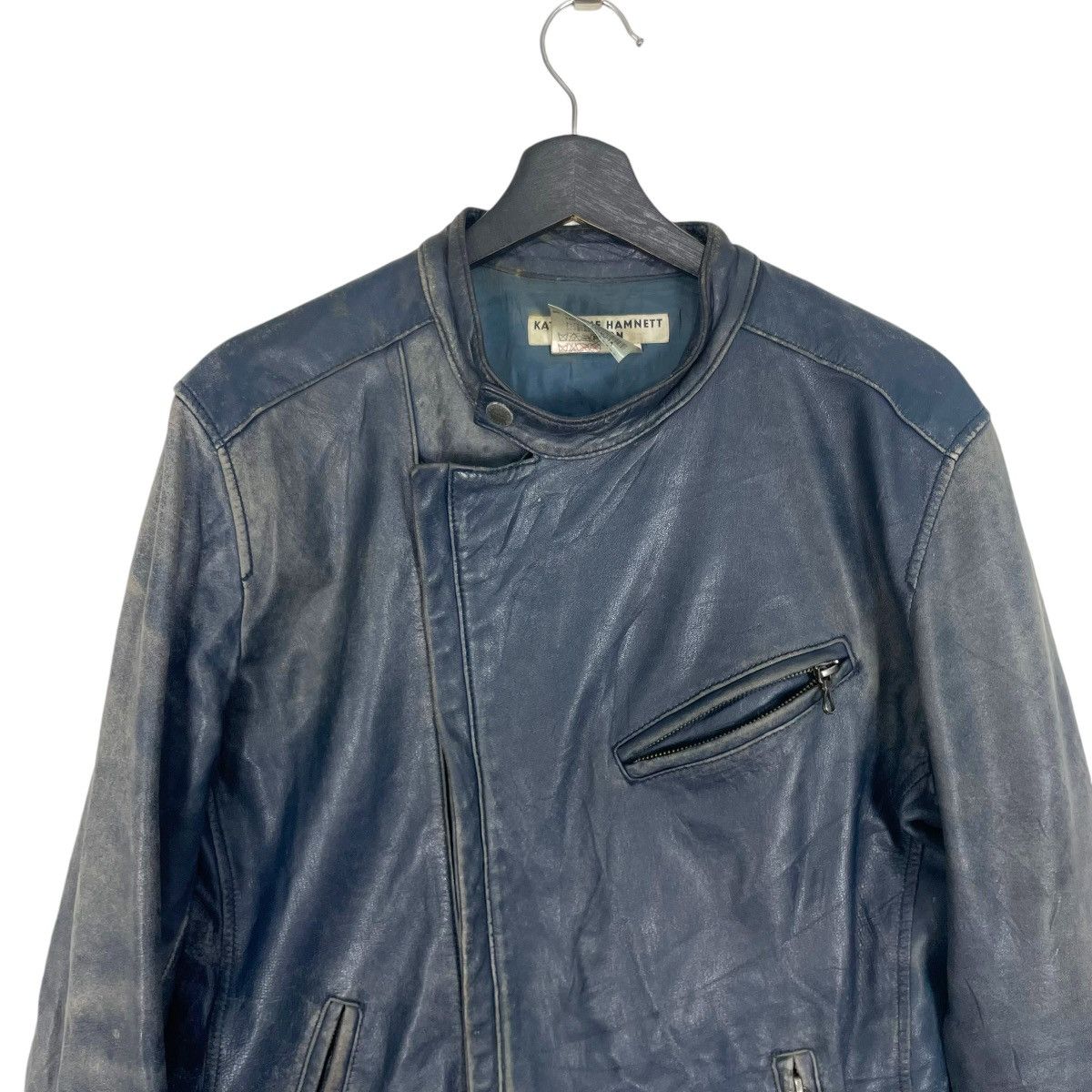 Katharine Hamnett London Vintage Katherine Hamnett London Leather Jacket Double Colar Size US S / EU 44-46 / 1 - 6 Thumbnail