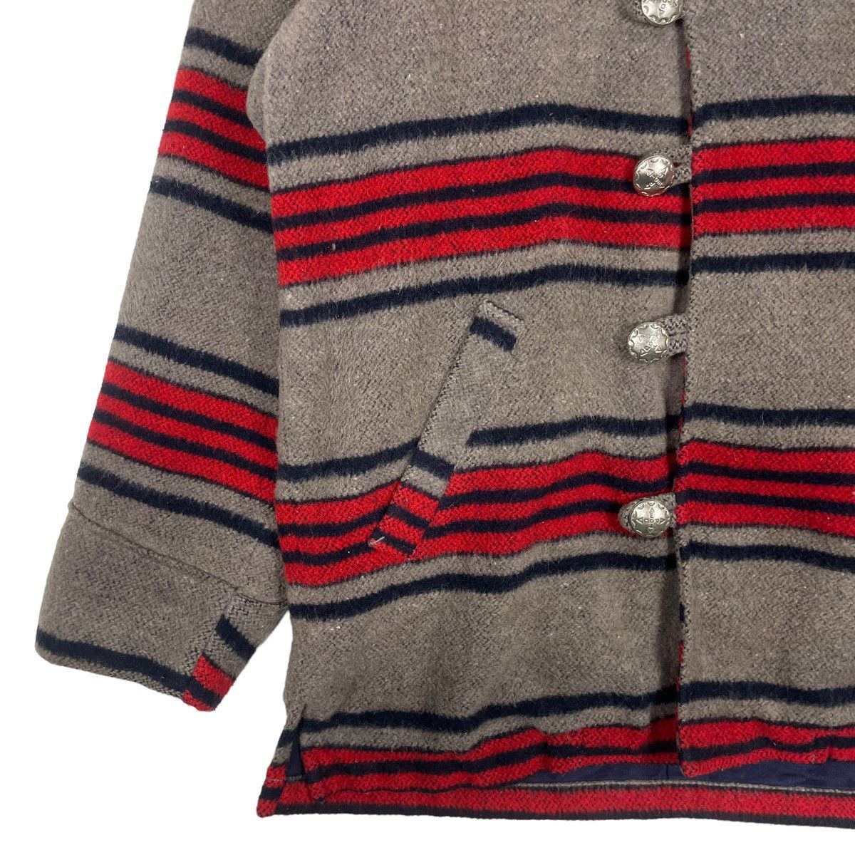 Designer × Japanese Brand × Vintage 💥DEPT STRIPED BUTTON WOOL JACKET Size US M / EU 48-50 / 2 - 3 Thumbnail