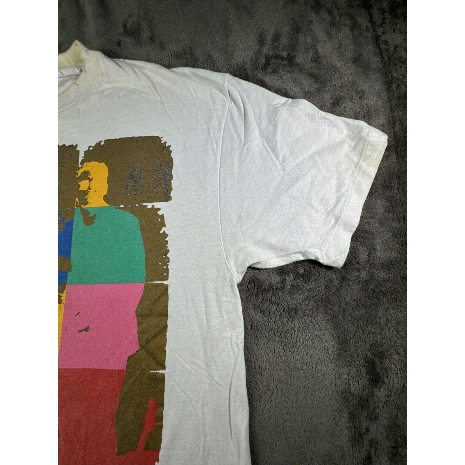 Hanes Vintage U2 Zoo Tv Outside Broadcast T-Shirt XL White Band Size US XL / EU 56 / 4 - 4 Thumbnail
