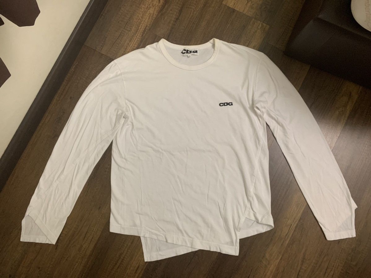 image of Cdg Cdg Cdg x Comme Des Garcons Long Sleeve Shirt in White, Men's (Size 2XL)