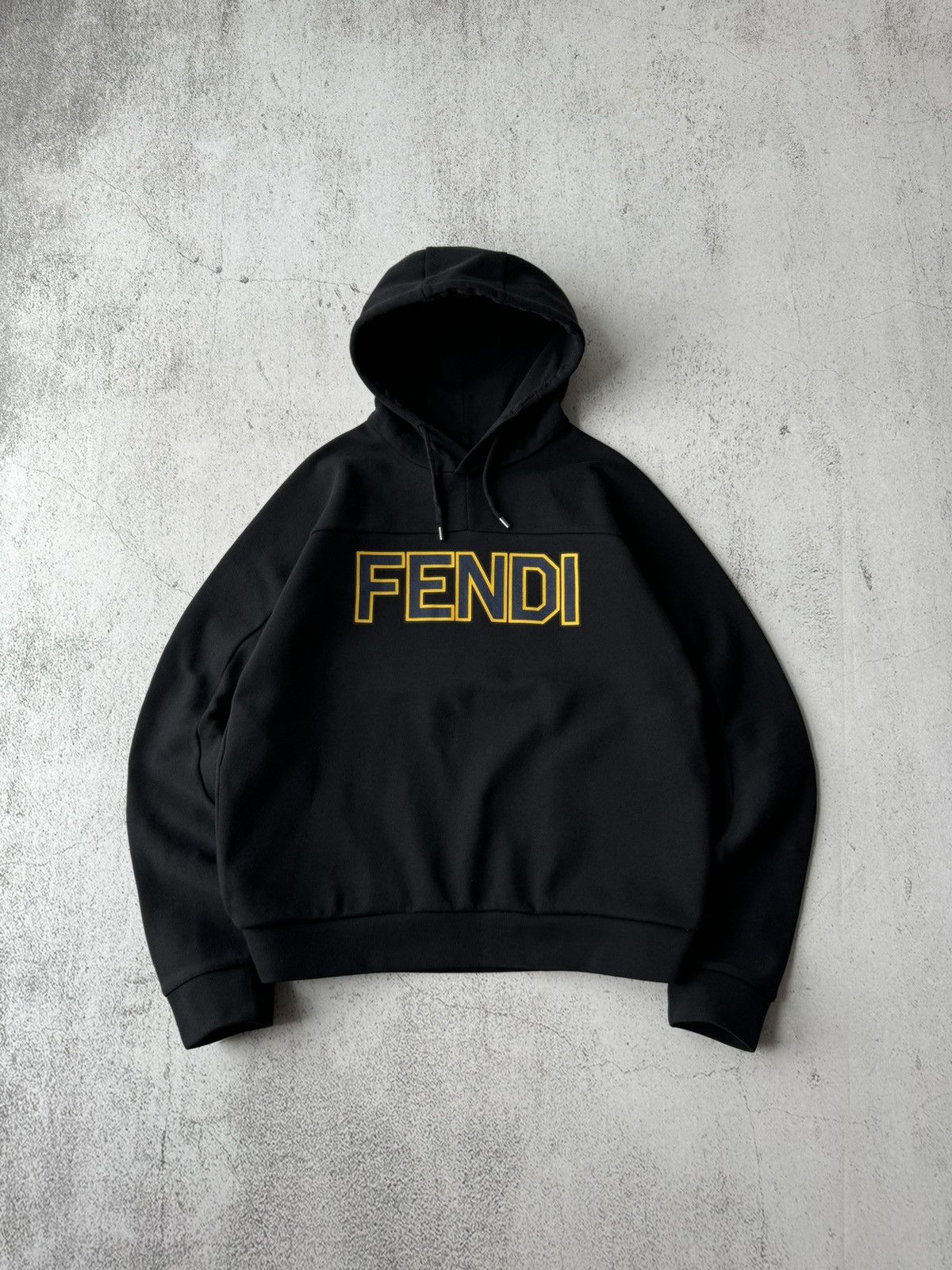 Fendi Fendi Roma Big Logo Black Hoodie Size US M / EU 48-50 / 2 - 1 Thumbnail