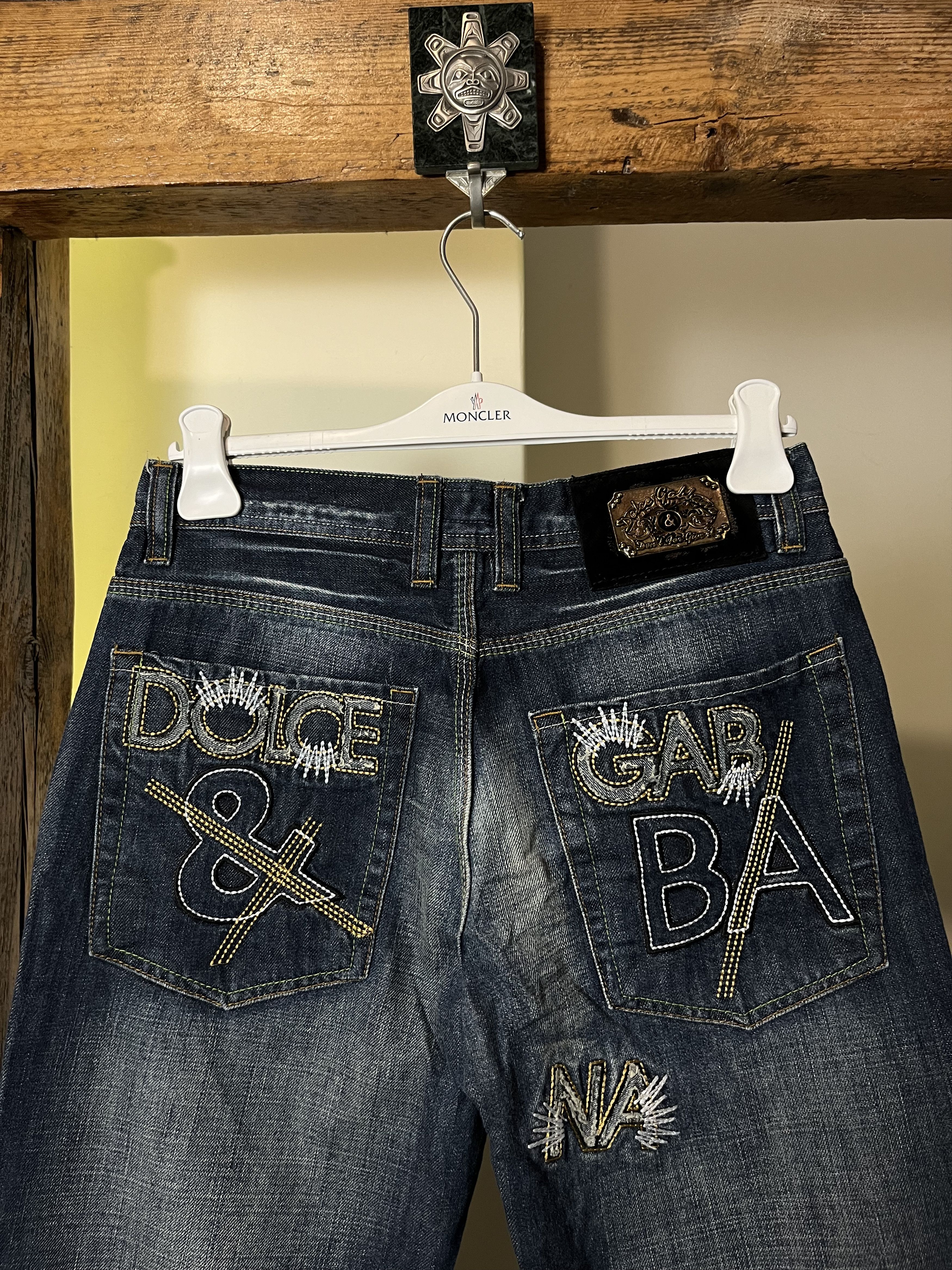 Dolce & Gabbana × Vintage Vintage y2k Dolce & Gabbana Big Embroidered Logo Size US 30 / EU 46 - 8 Thumbnail