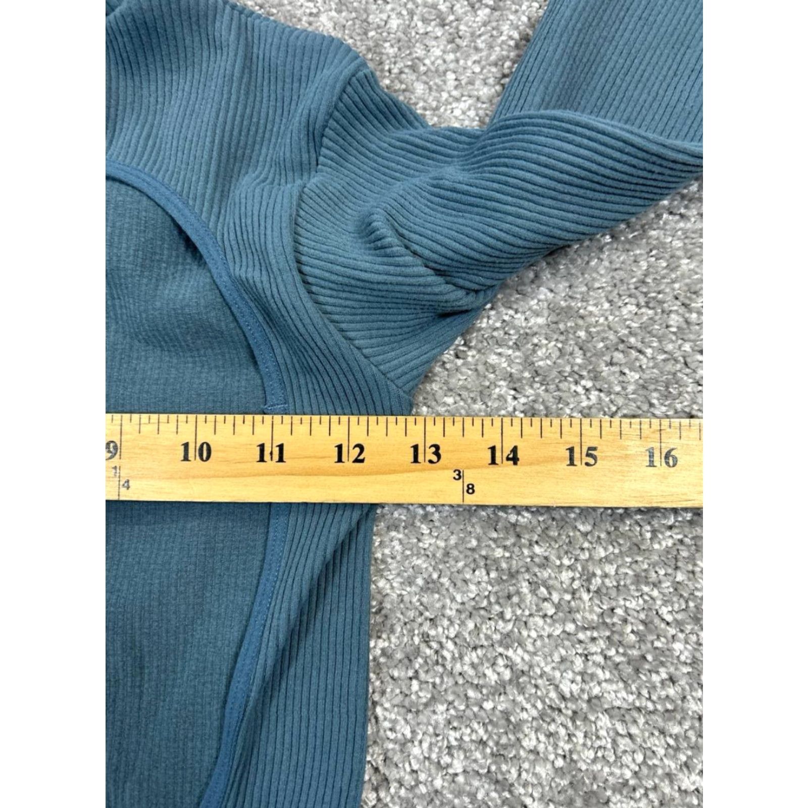 Zara Zara Womens Medium Blue Ribbed Pullover Mock Neck Sweater Pullover Knit Regular Long Sleeve Winter Fall Size M / US 6-8 / IT 42-44 - 7 Thumbnail