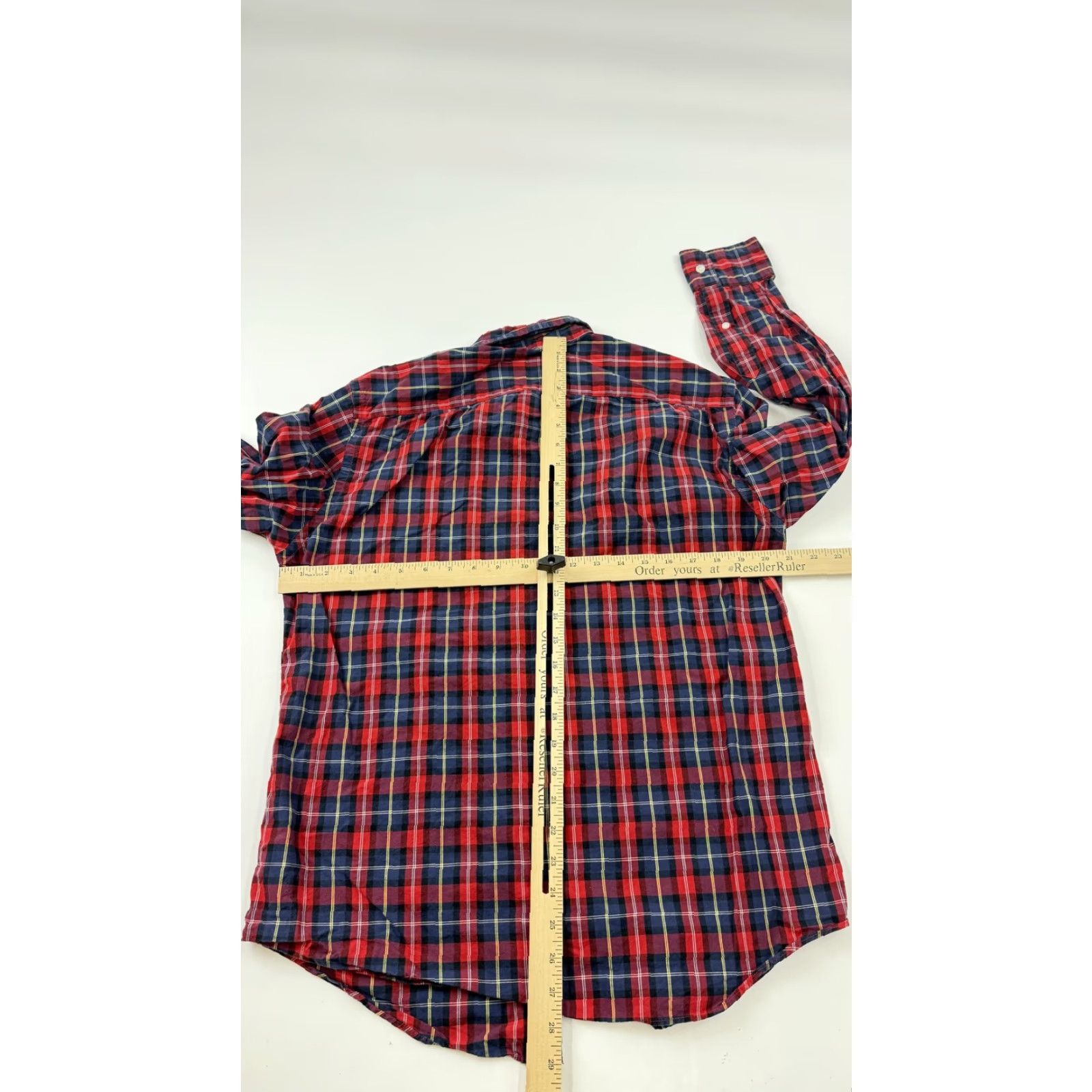 J.Crew J.Crew Shirt Mens Medium Red Navy Plaid Button-Down Long Sleeve Cotton Casual Size US M / EU 48-50 / 2 - 7 Thumbnail