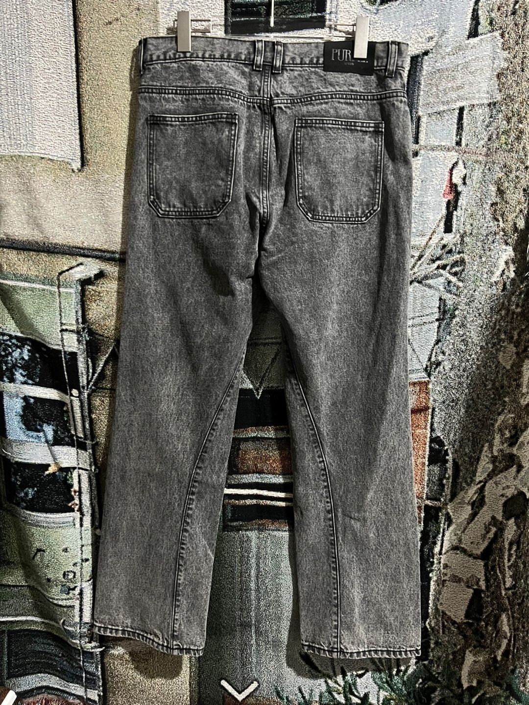Vintage Beslow Twist Denim Pants Black Size US 34 / EU 50 - 4 Thumbnail