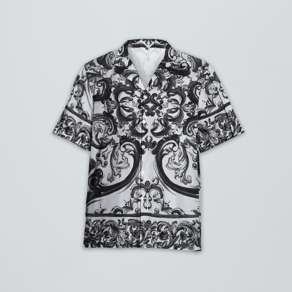 Designer Majolica-Print Twill Hawaii Shirt Size US L / EU 52-54 / 3 - 1 Thumbnail