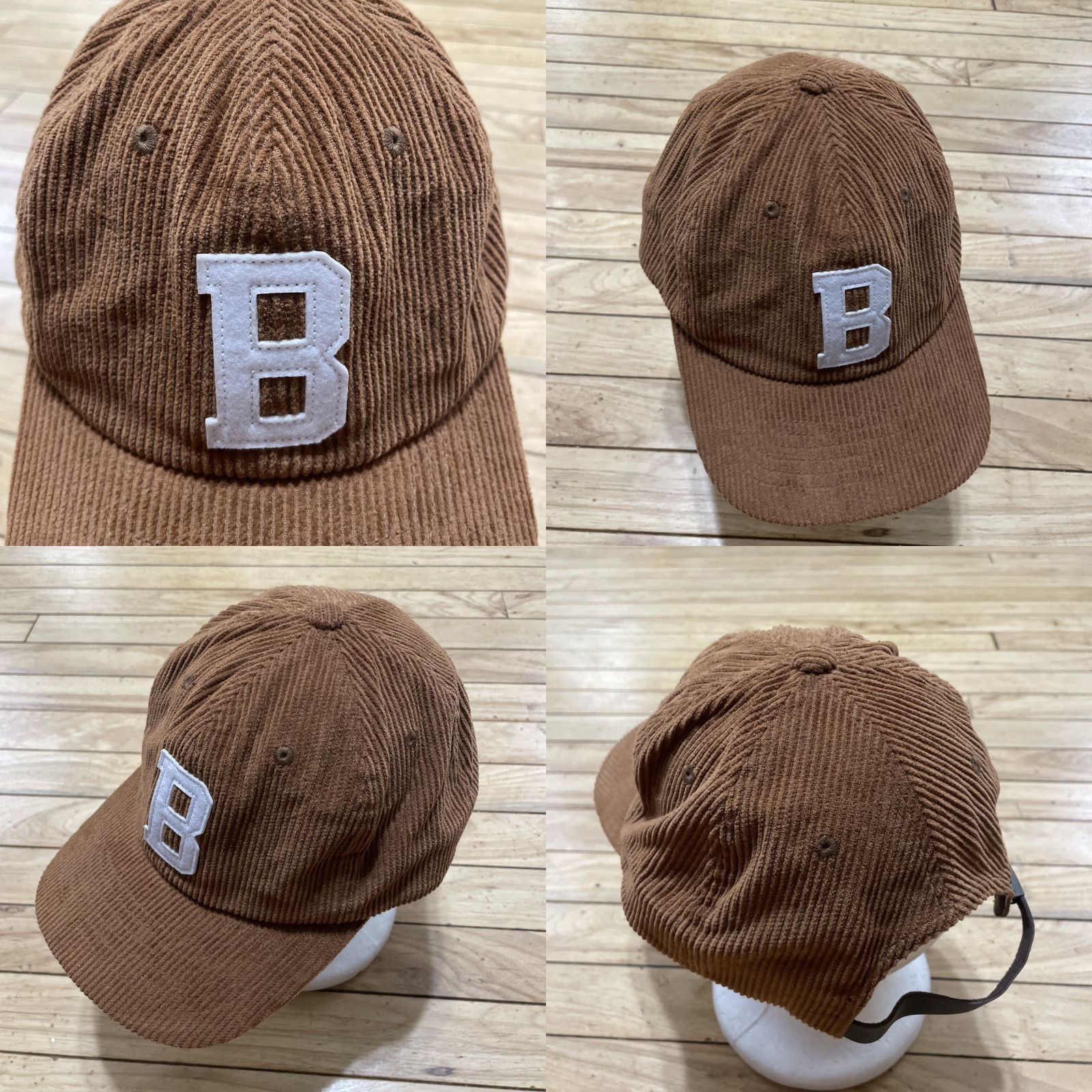 Brixton Brixton Corduroy Hat Men Adjustable Tan Cap Classic Letter B Big B Strapback Cap Size ONE SIZE - 10 Thumbnail