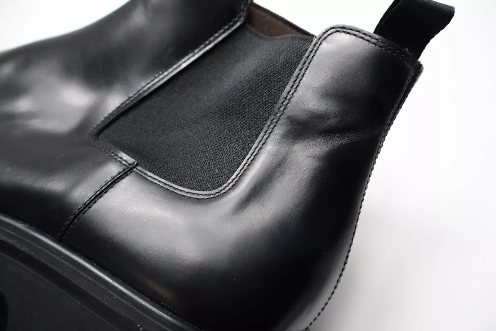 Sandro SANDRO Men EU 44/UK 9.5 Leather Square Toe Rubber Side Ankle Size US 11 / EU 44 - 10 Thumbnail