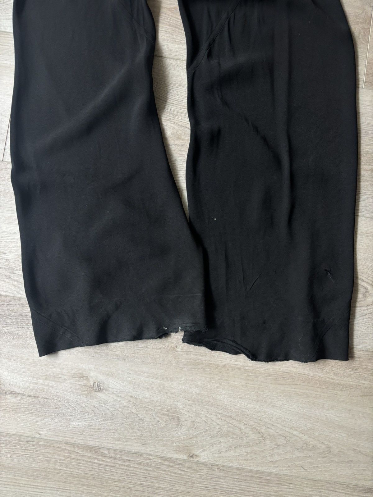 Rick Owens Rick Owens Mainline 2009 Black Viscose Flare Trousers IT 46 Size 32" / US 10 / IT 46 - 4 Thumbnail