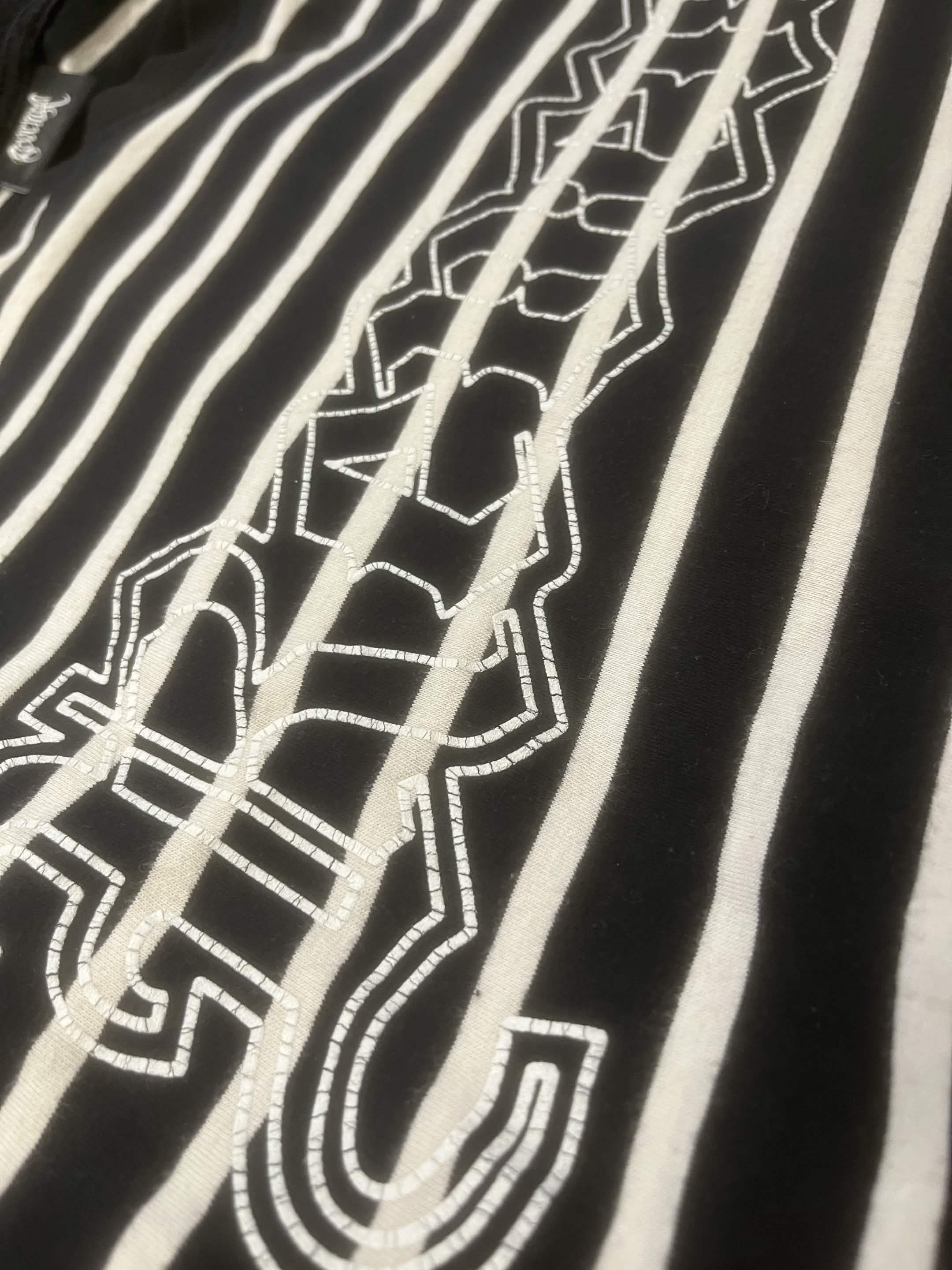 Revenge Revenge Striped Outline Logo Tee Size US M / EU 48-50 / 2 - 4 Thumbnail