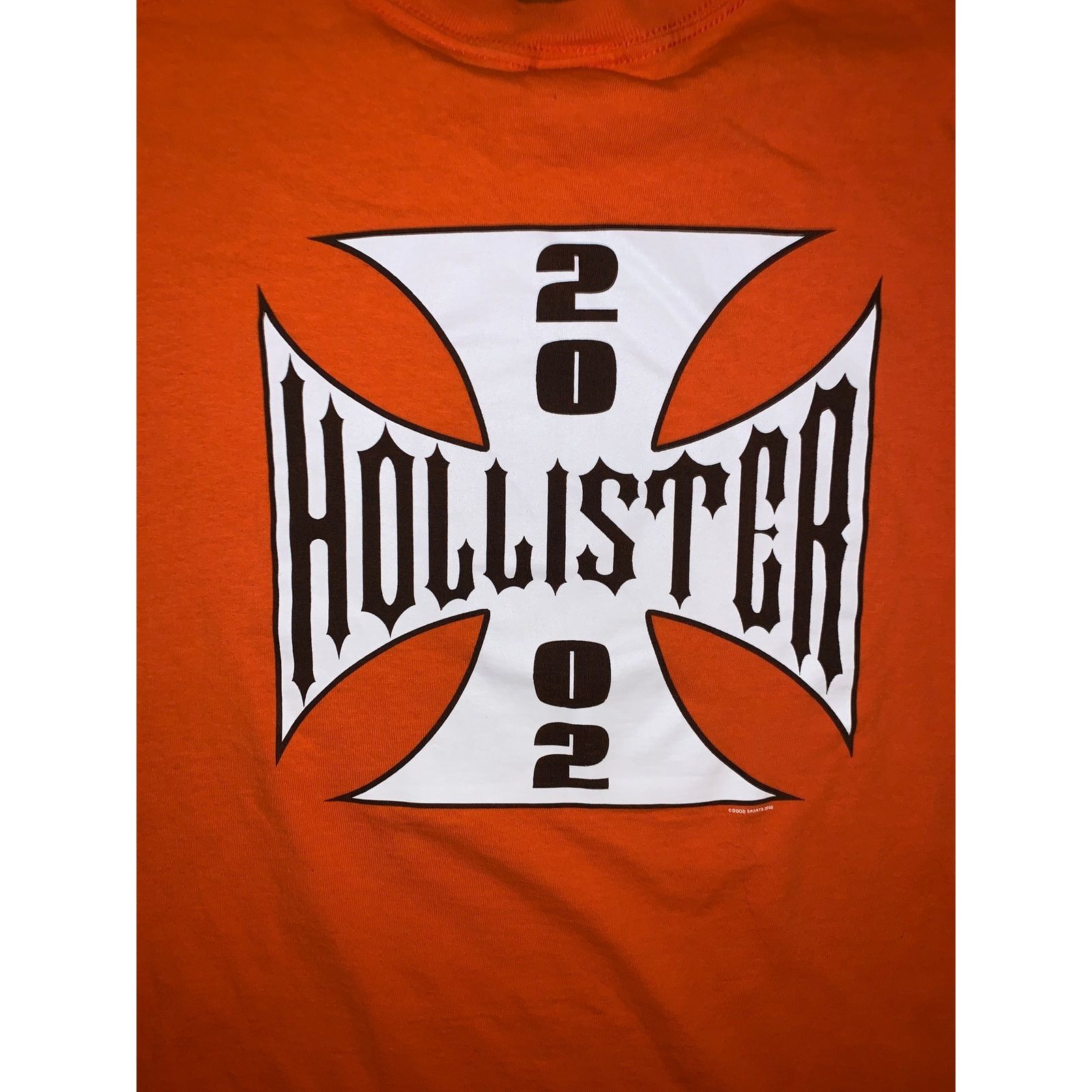 Harley Davidson × Other × West Coast Choppers Hollister 2002 Independence Rally Biker T Shirt XL Orange Size US XL / EU 56 / 4 - 6 Thumbnail