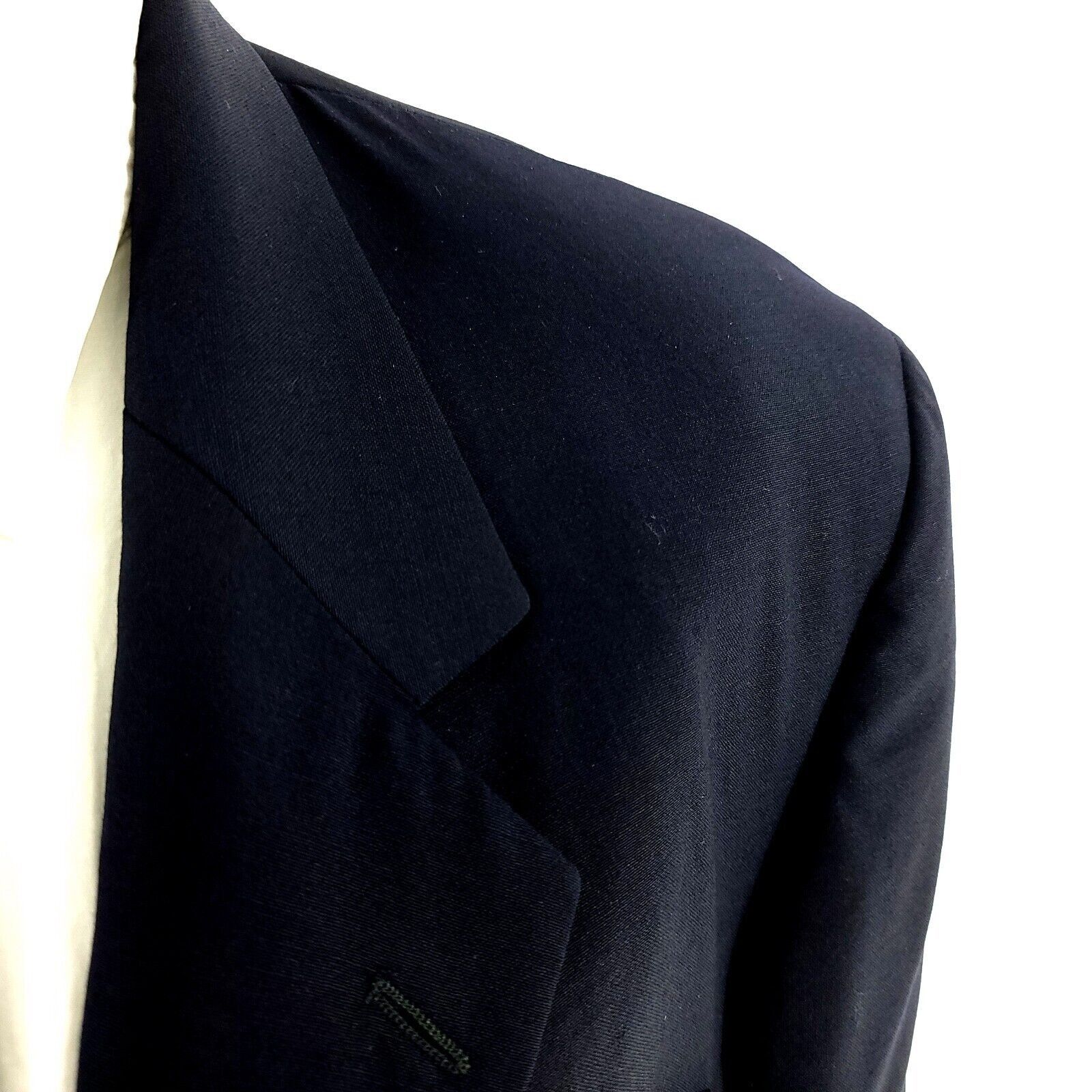 Savile Row DAMAGED Savile Row Wool 3 Gold Button Blazer 42R Blue Size 42R - 2 Thumbnail