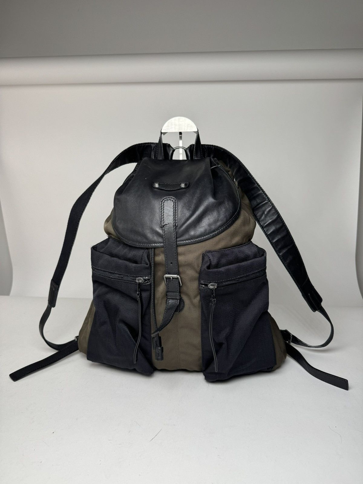 Balenciaga Vintage Balenciaga City Backpack Khaki Navy Size ONE SIZE - 3 Thumbnail