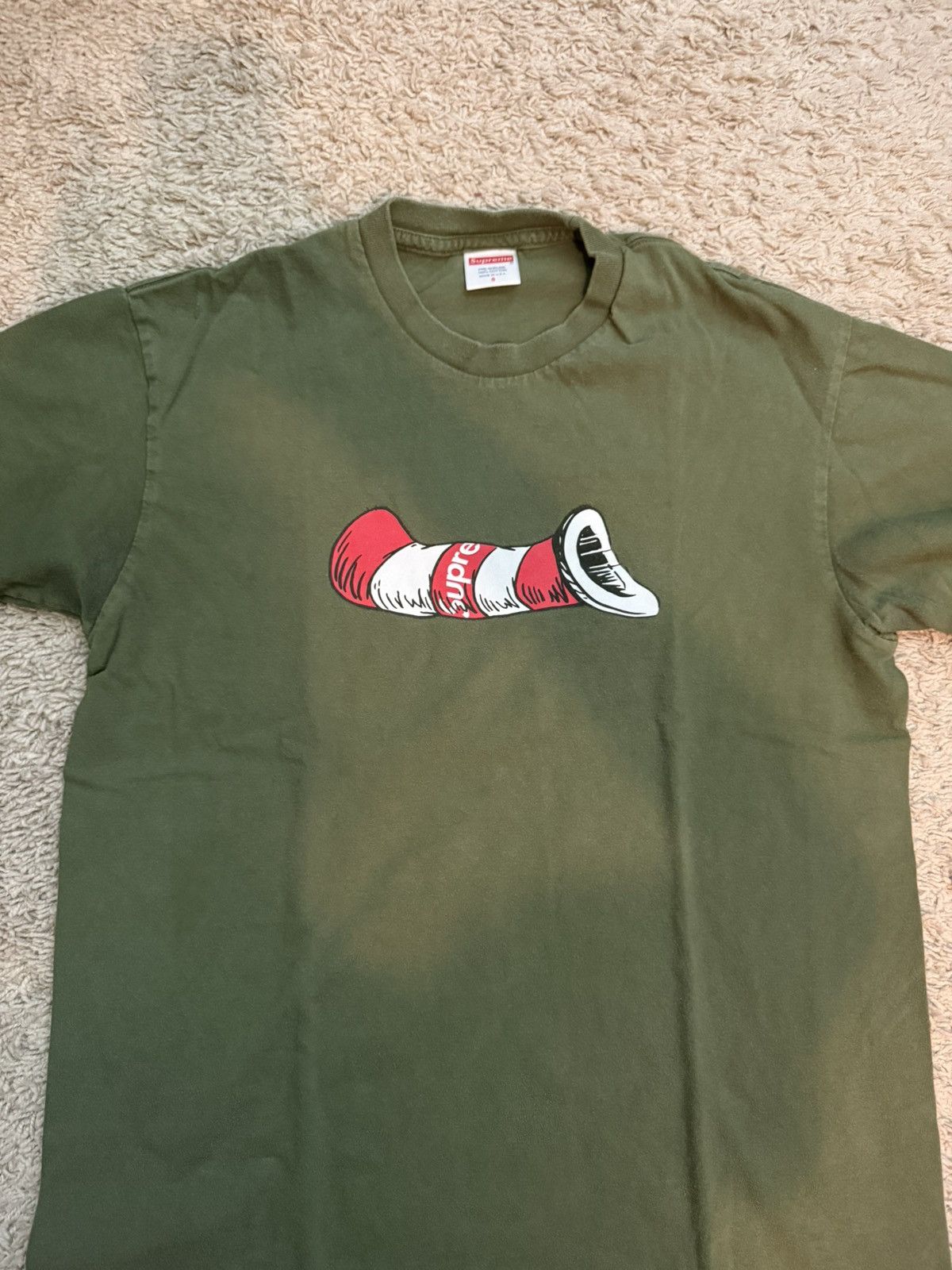 Supreme ‘Cat in the Hat’ T Shirt Small Green
