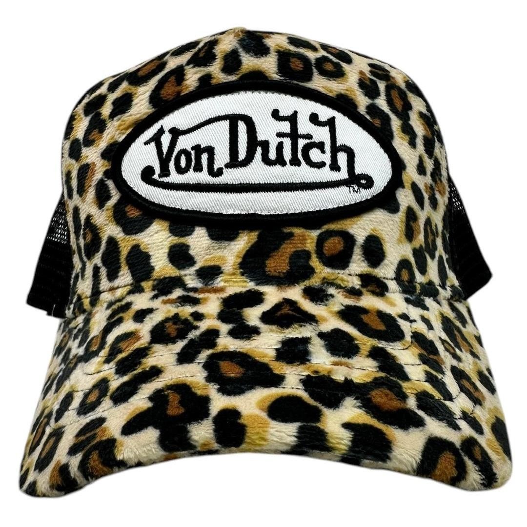 Von Dutch Von Dutch Trucker Hat Leopard Cheetah Velvet Snapback Cap Size ONE SIZE - 2 Thumbnail