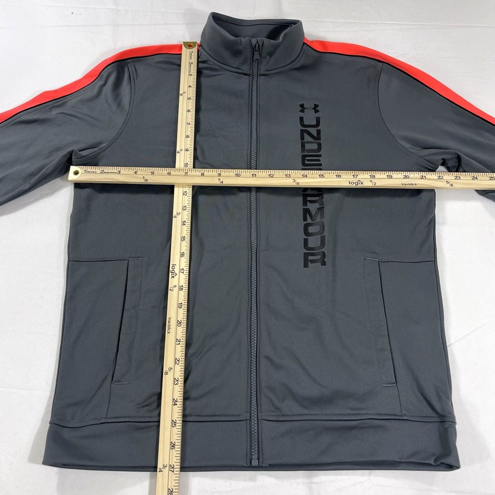 Under Armour Under Armour Unstoppable Track Jacket Mens M Gray Full Zip Pockets Logo 1345611 Size US M / EU 48-50 / 2 - 3 Thumbnail
