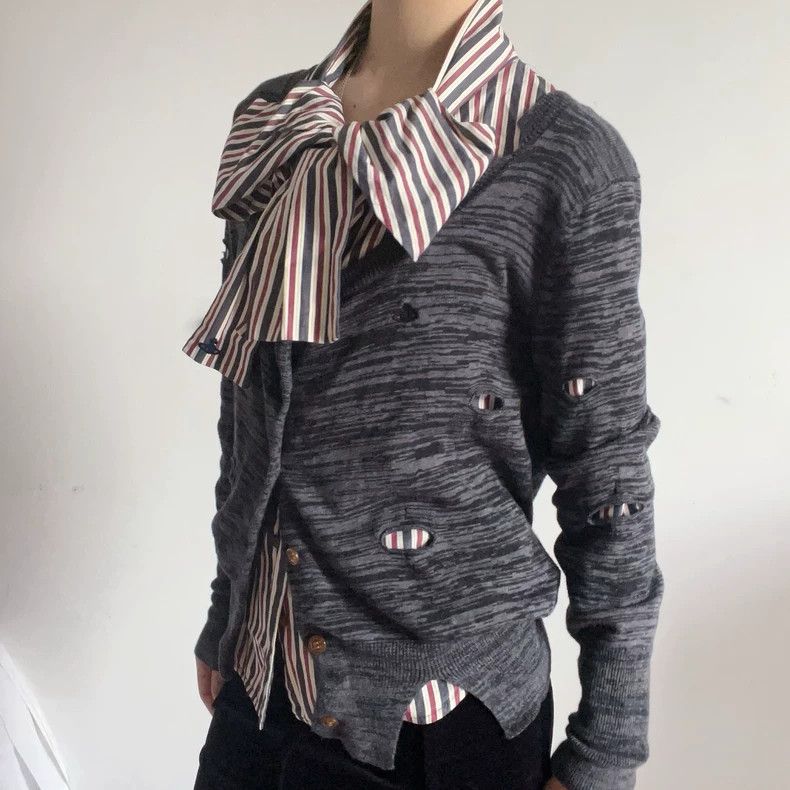Vivienne Westwood Vivienne Westwood Punk ripped knit cardigan