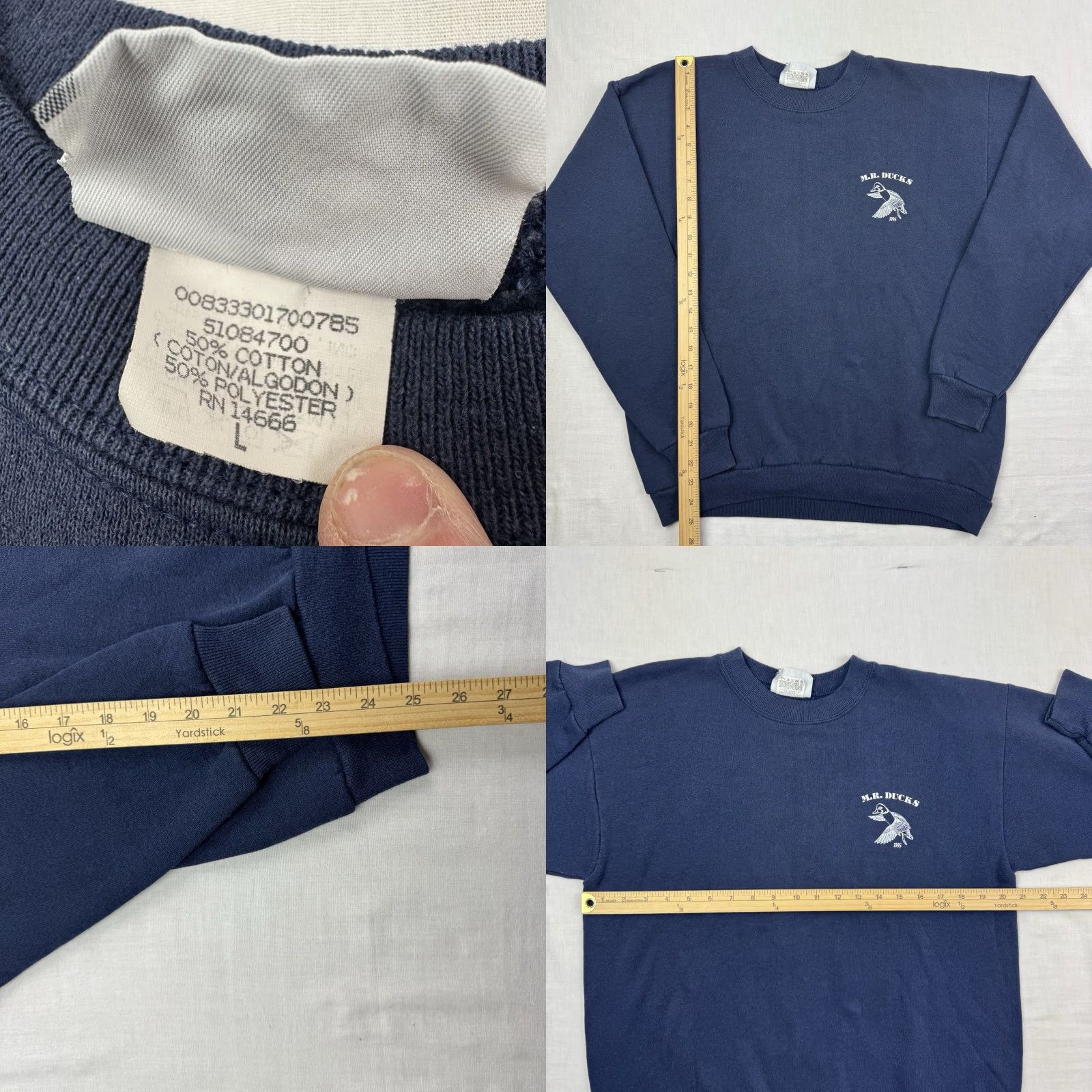 Lee VINTAGE Lee Sweatshirt Shirt Adult Large Blue Outdoor 90s Nature Animals Pullover Crew Mens Size US L / EU 52-54 / 3 - 8 Thumbnail