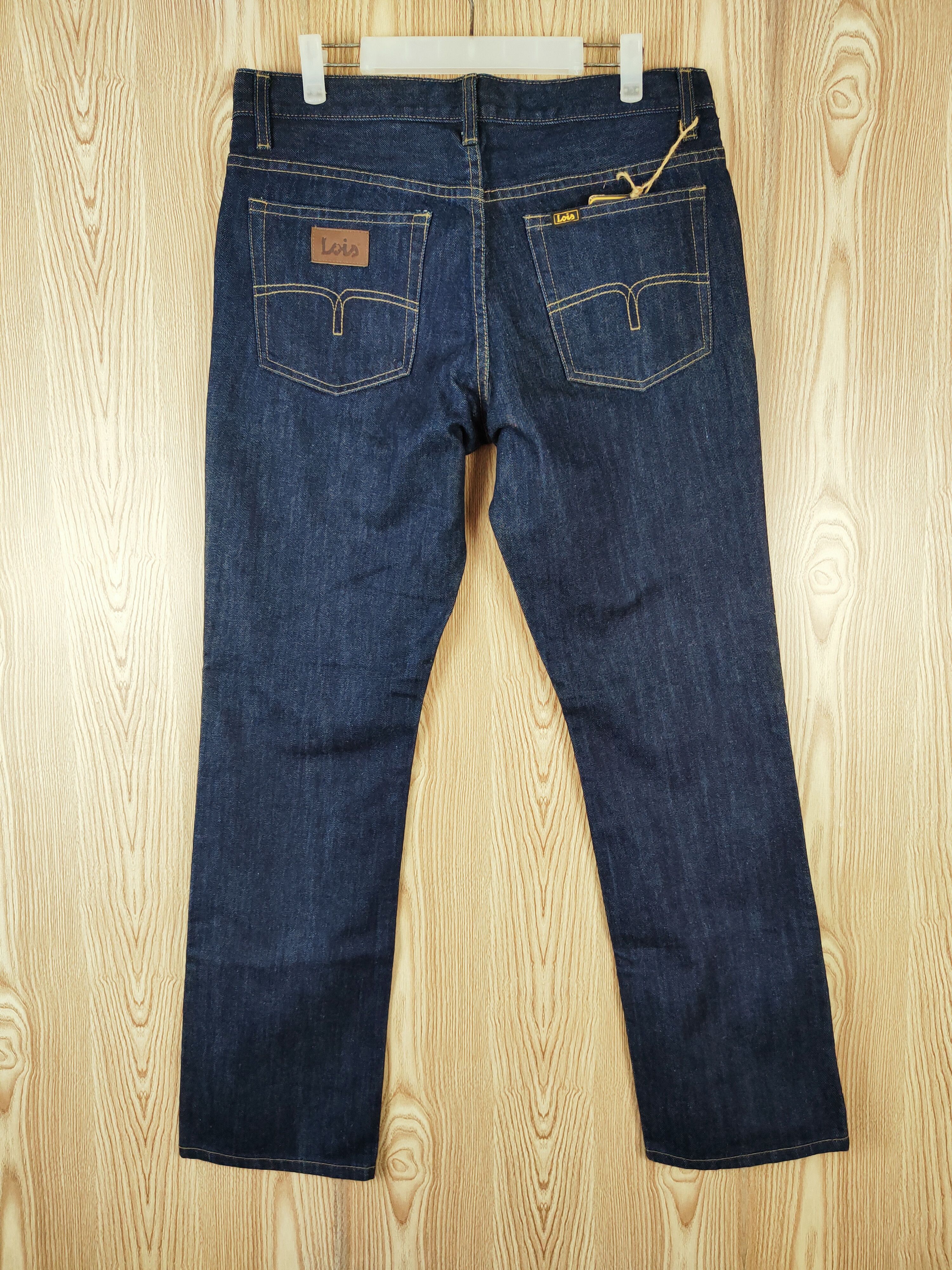Japanese Brand × Vintage 1962 Lois 50th Anniversary Dark Blue Distressed Ripped Jeans Size US 35 - 7 Thumbnail