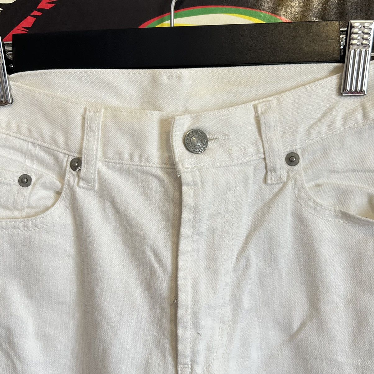 Uniqlo Vintage Uniqlo Flare White Denim Size US 29 - 5 Thumbnail