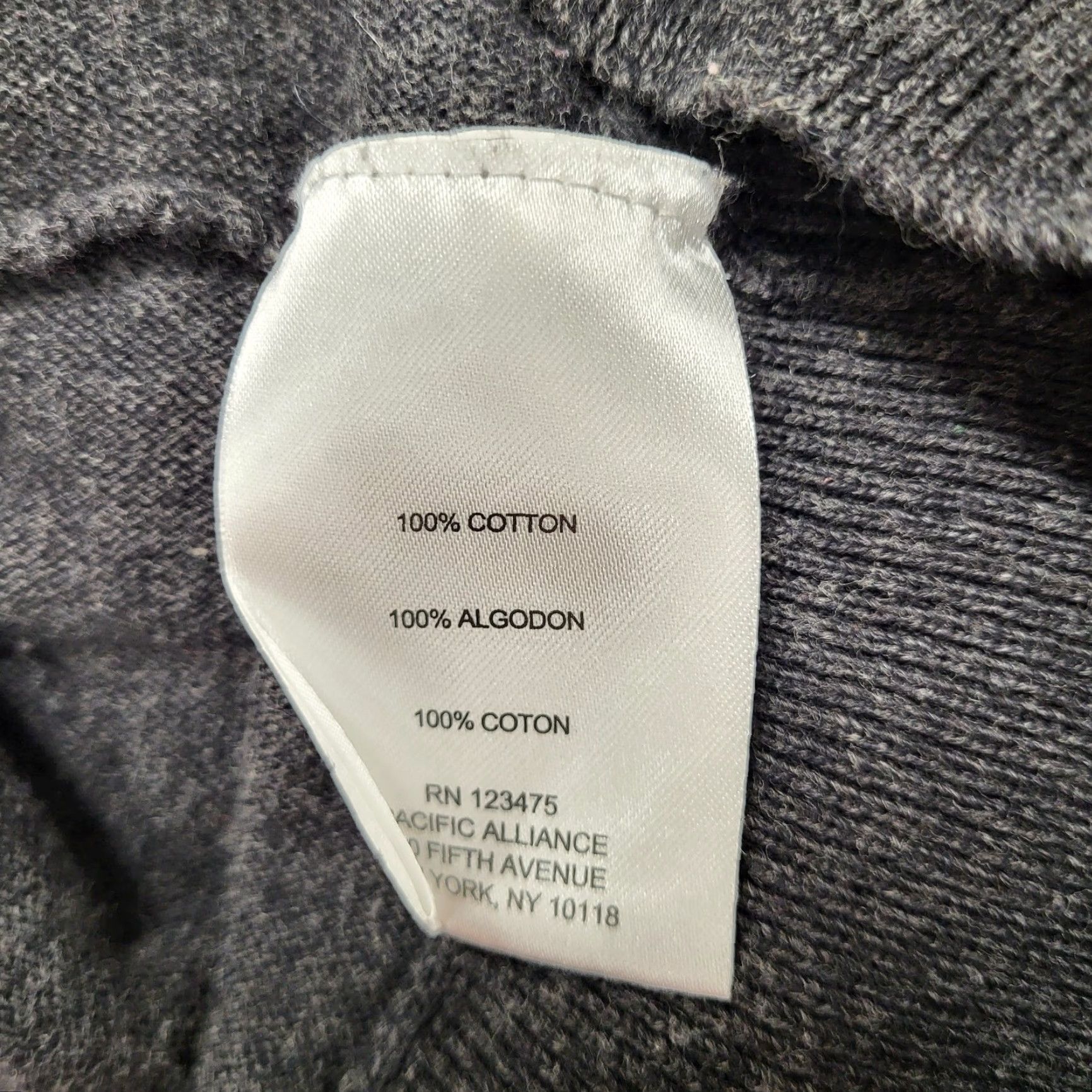 Jones New York Jones New York Sweater Cowl Neck Charcoal Gray 3/4 Sleeve Size 3X Plus Size Knit 100% Cotton Lightweight All Seasons Dolman Sleeve Pullover Size XXL / US 16-18 / IT 52-54 - 7 Thumbnail