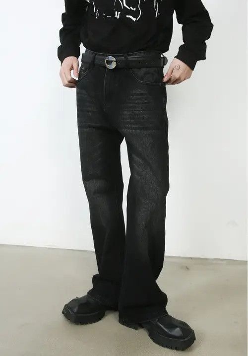 VIBE Men's retro washed straight bootcut jeans Size US 32 / EU 48 - 2 Thumbnail