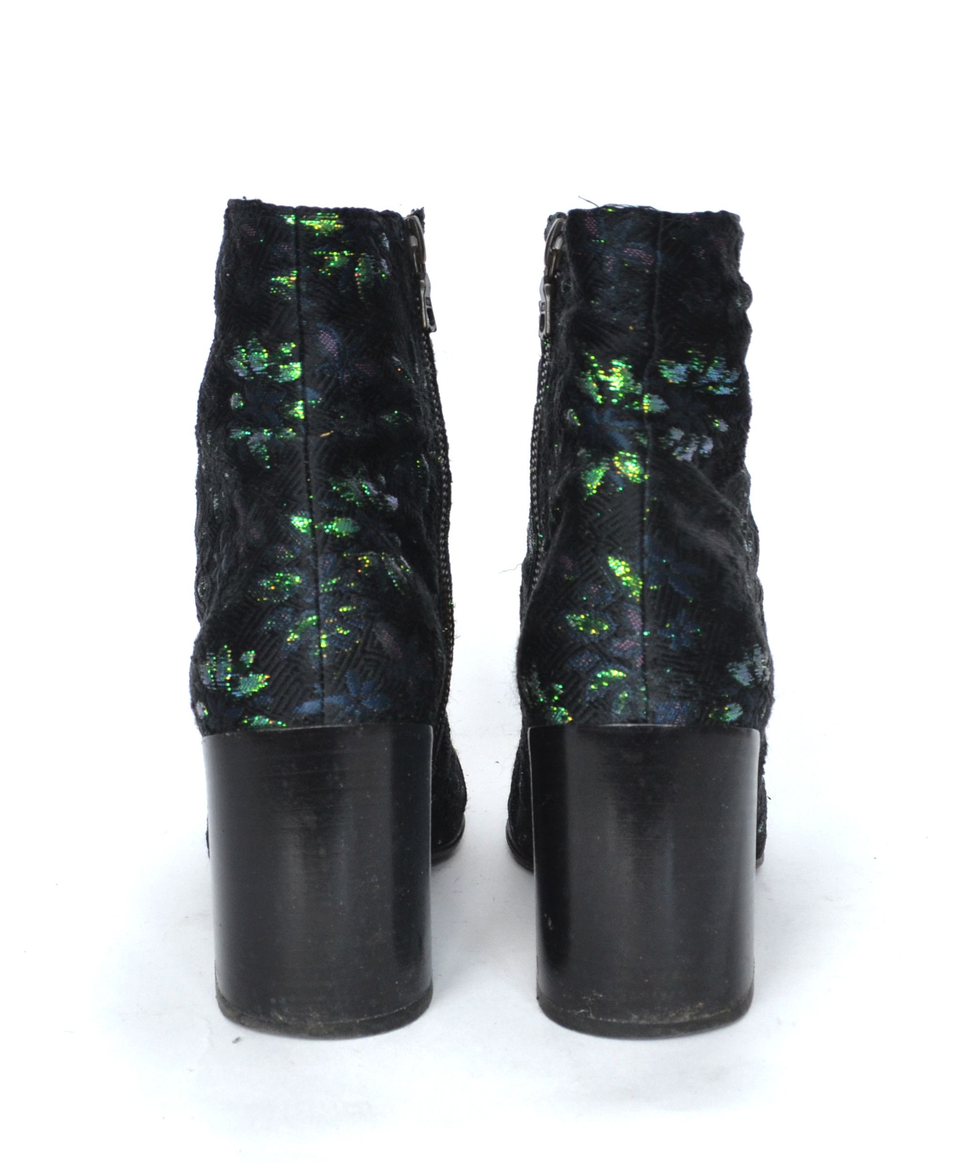 Dries Van Noten DRIES VAN NOTEN Boots Heels Floral Ankle Booties Black Size US 6 / IT 36 - 6 Thumbnail