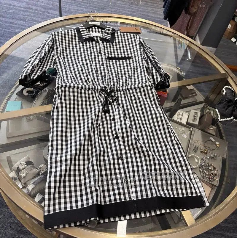 Burberry Burberry Black and Gray Cotton Dress. Size M / US 6-8 / IT 42-44 - 4 Thumbnail