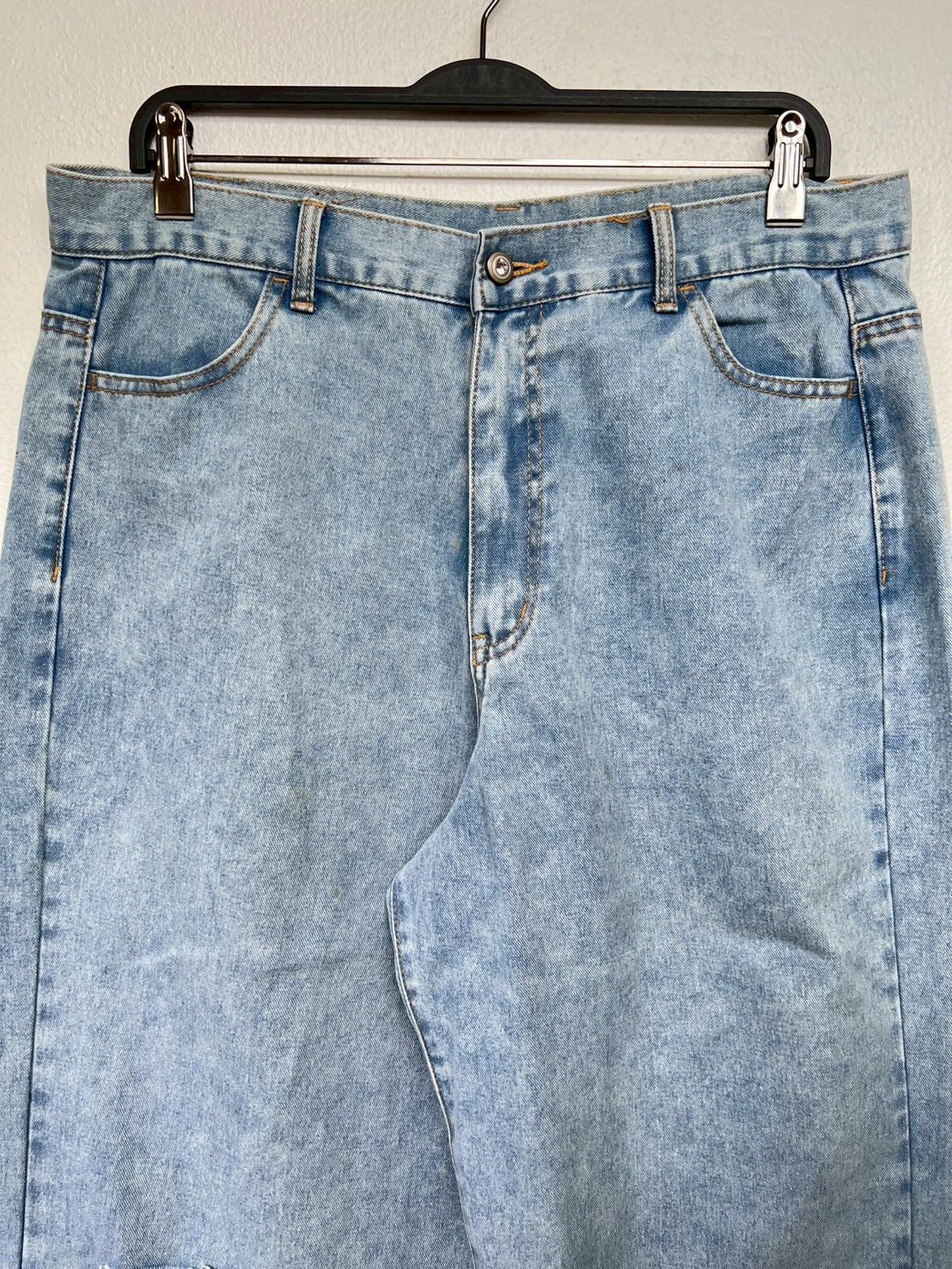 Vintage CECIL McBEE BAGGY WIDE LEG PANTS DISTRESSED Size US 35 - 3 Thumbnail