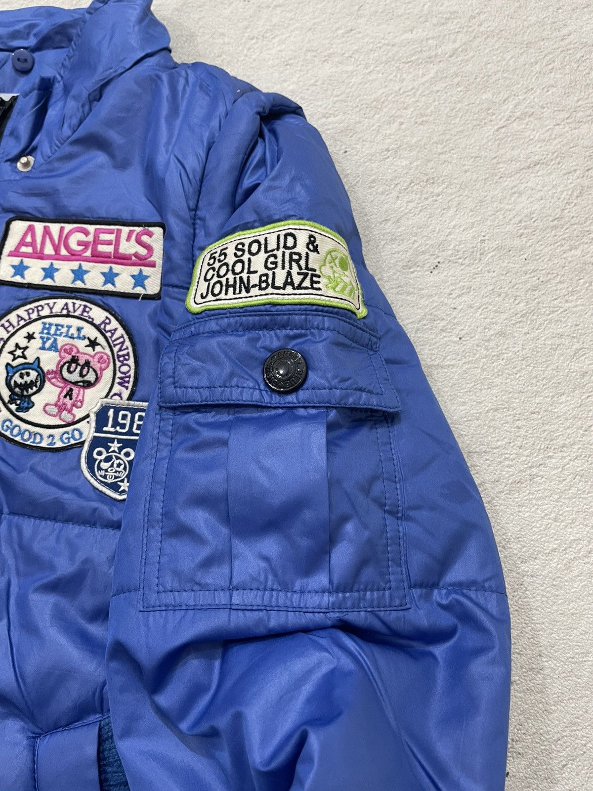 Angel Blue 2000s Angel Blue Puffer Vest Detachable Sleeves & Patch Y2K Size US S / EU 44-46 / 1 - 8 Thumbnail