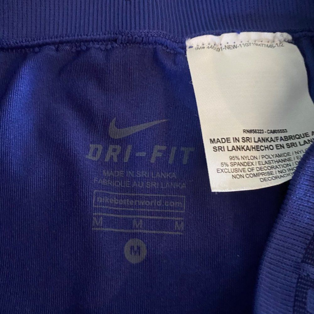Nike Nike Blue Pattern Athletic Cropped Seamless Leggings Women M Size 28" / US 6 / IT 42 - 3 Thumbnail