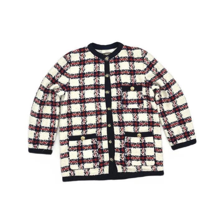 Gucci Gucci Plaid Tweed Button-Up Jacket for Women-2507 Size L / US 10 / IT 46 - 8 Thumbnail