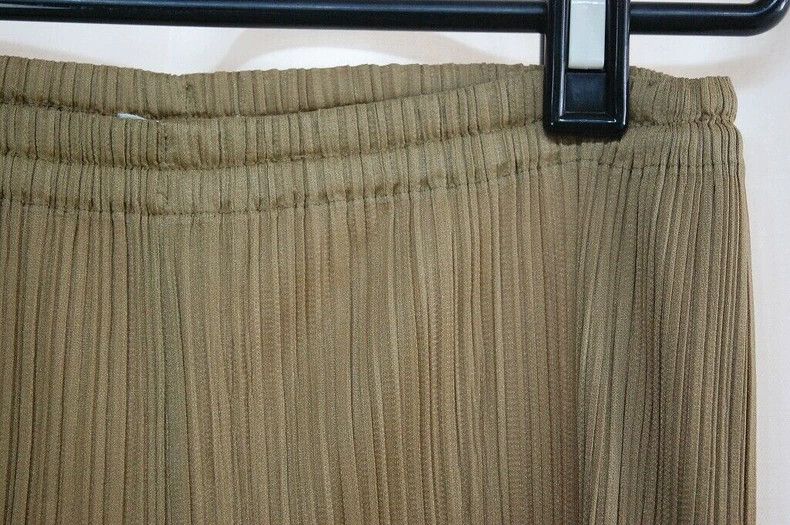 Issey Miyake issey miyake size:m Khaki straight-leg pants 2506-Nextarro Size US 26 / EU 42 - 3 Thumbnail