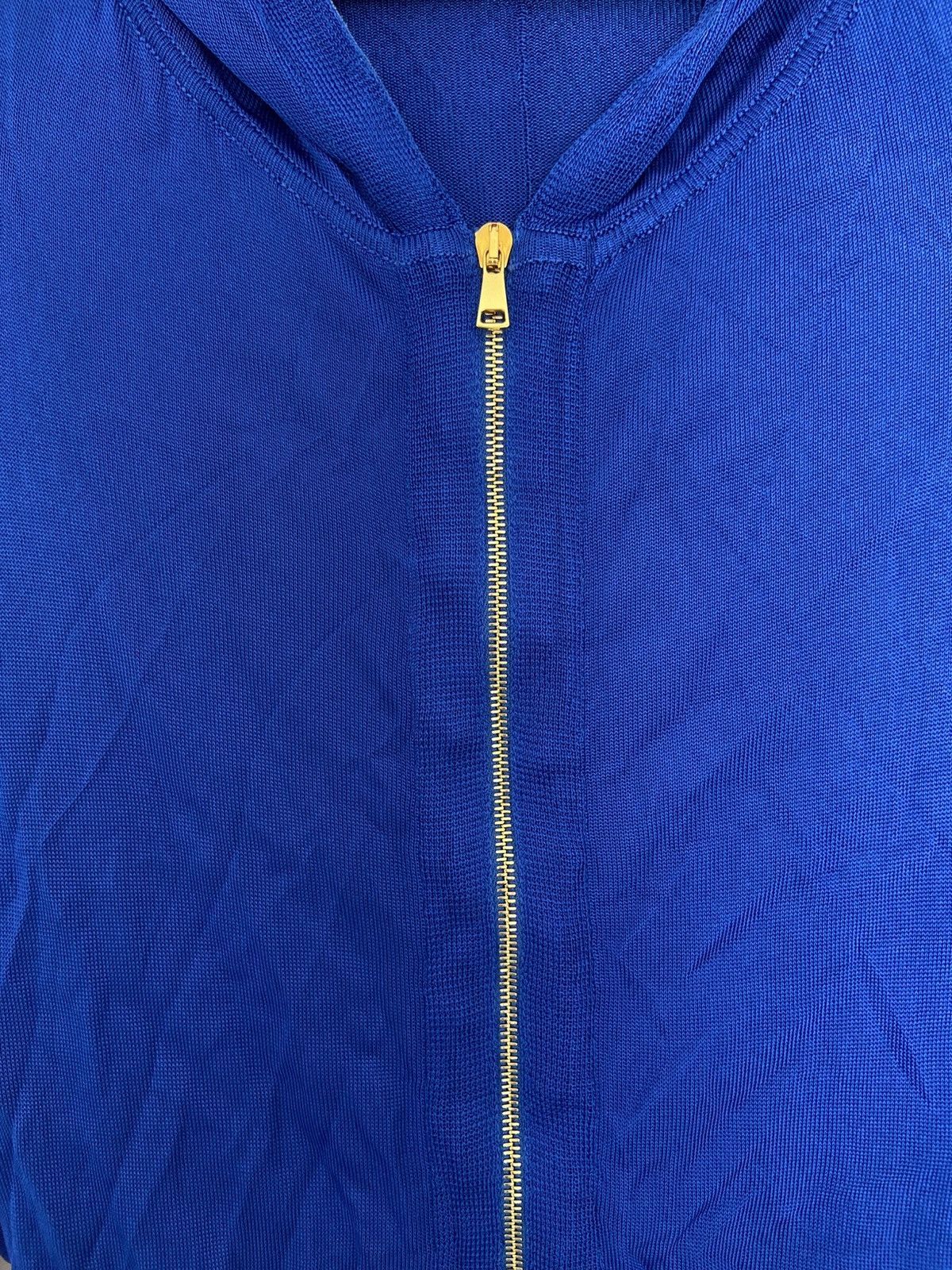 Tom Ford Tom Ford Blue Viscose Zip Hooded Dress Size S / US 4 / IT 40 - 4 Thumbnail