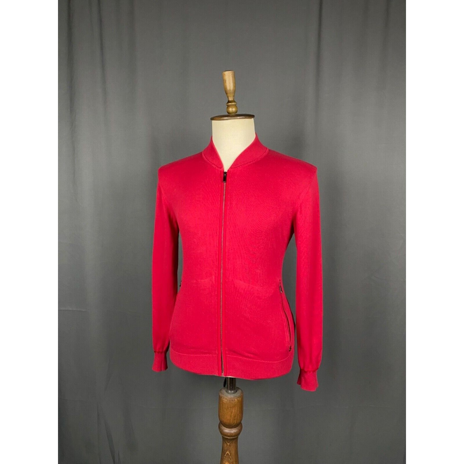 Ermenegildo Zegna Zegna RECENT Men's Red Full Zip Cardigan Sweater Size S Size US S / EU 44-46 / 1 - 2 Thumbnail