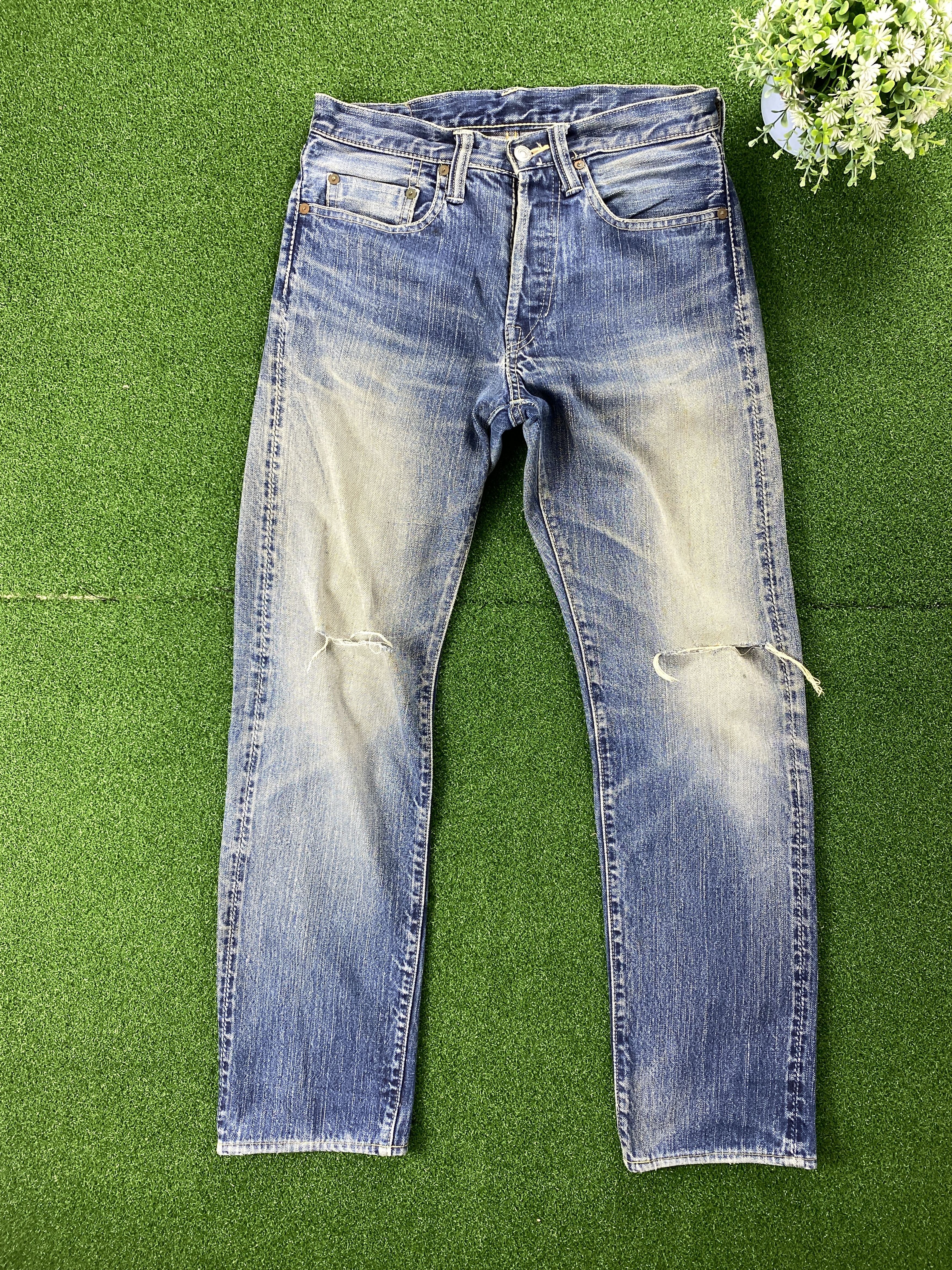 Eternal 💢 Selvedge Vintage Eternal Faded Distressed Jeans CP0082 Size US 29 - 1 Thumbnail