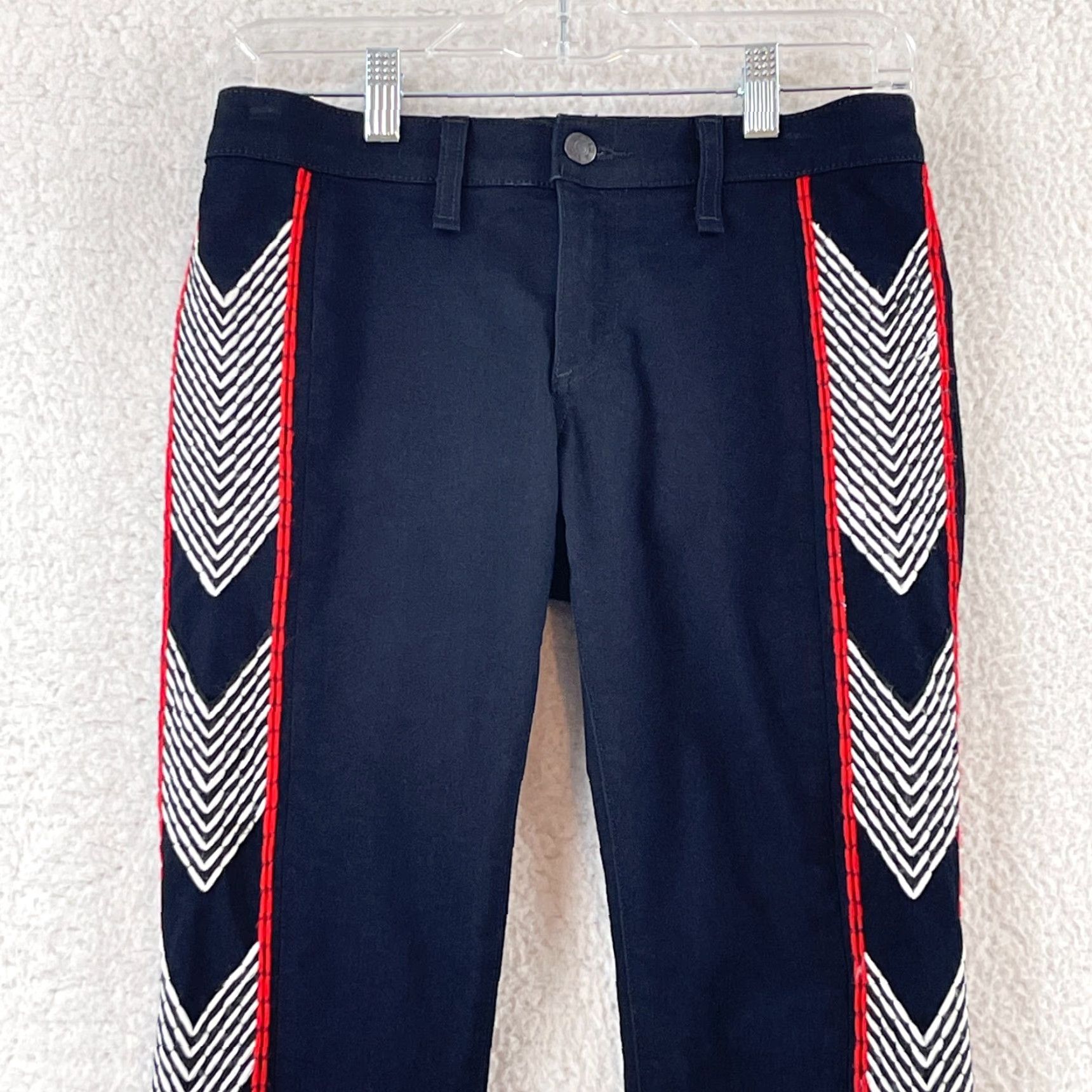 Rag & Bone rag & bone Raja Midnight Denim Embroidered Side Stretch Ankle Jeans Womens 27 Size 27" / US 4 / IT 40 - 2 Thumbnail