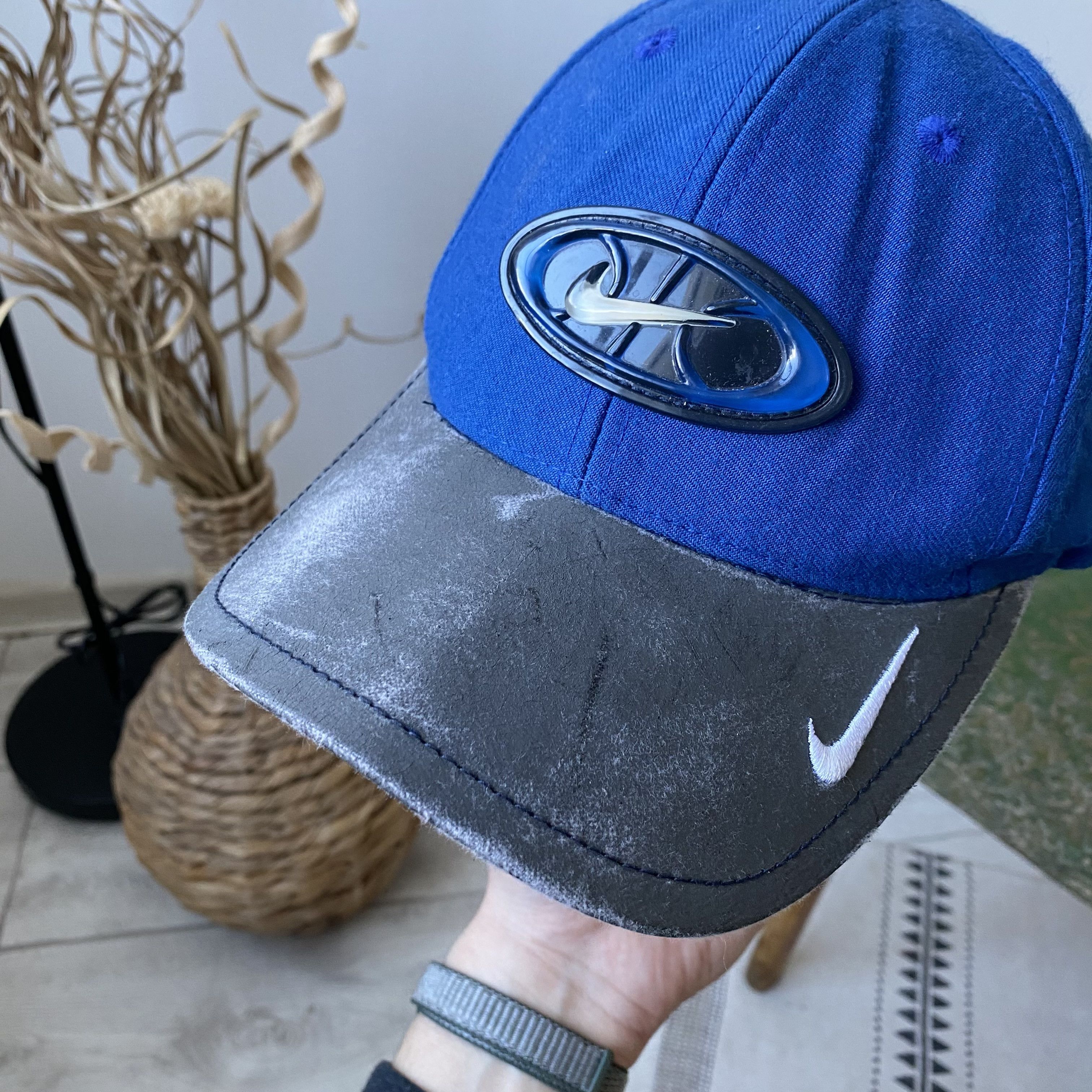 Nike 🧢 Vintage 80-90s Nike Cap Big logo swoosh Distressed Y2K Size ONE SIZE - 3 Thumbnail