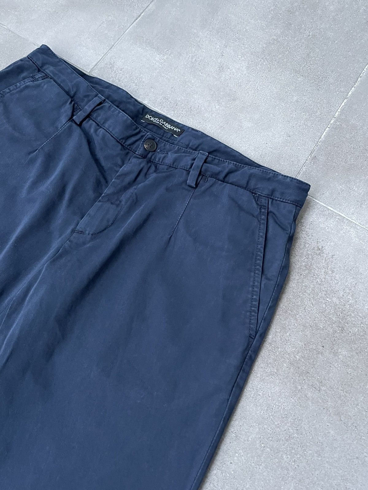 Dolce & Gabbana Dolce & Gabbana Washed Navy Chino Pants Size US 30 / EU 46 - 12 Thumbnail