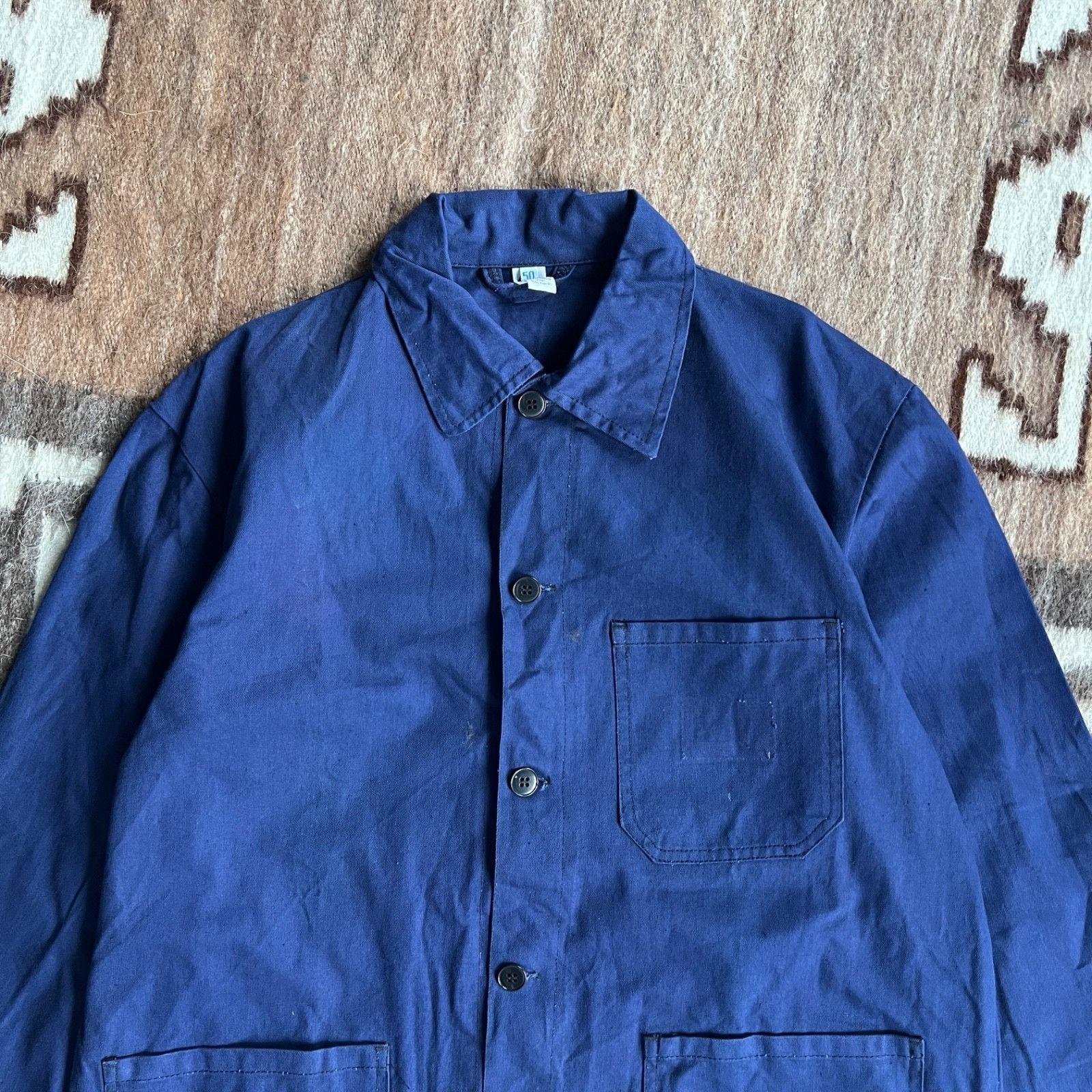 Vintage Vintage French Workwear Cotton Chore Utility Jacket 9758AC Size US M / EU 48-50 / 2 - 2 Thumbnail