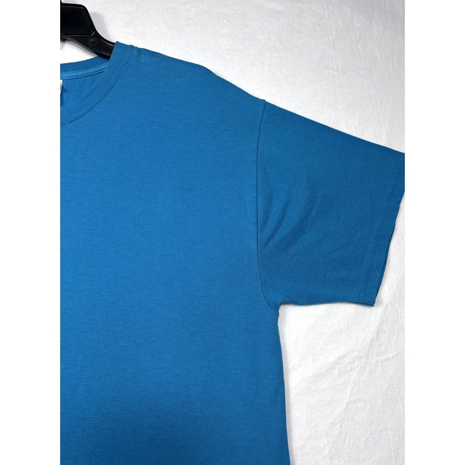 Hanes Hanes Heavyweight 50/50 T-Shirt M Blue VTG Crew Neck Short Sleeve Men Regular Size M Multiface Stitch Y2K Size US M / EU 48-50 / 2 - 2 Thumbnail