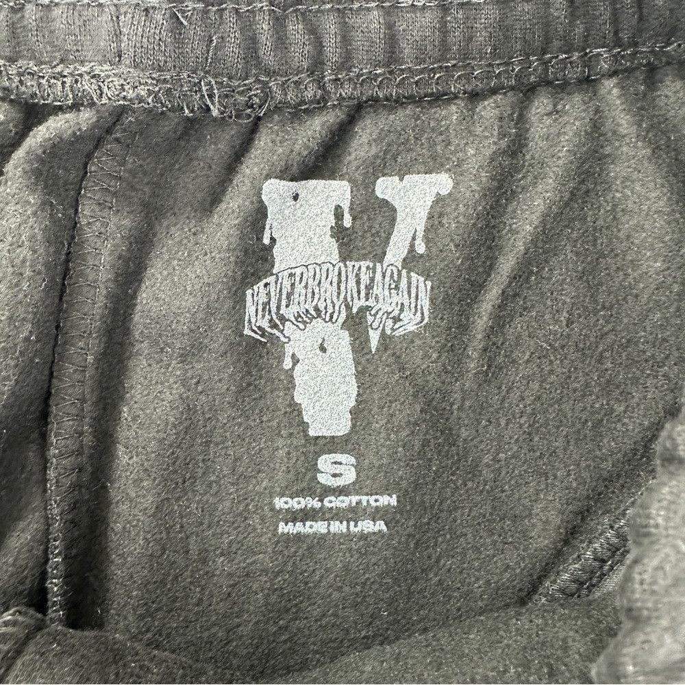 Vlone Vlone x Never Broke Again Black 100% Cotton Sweatpants Made Size US 28 / EU 44 - 2 Thumbnail