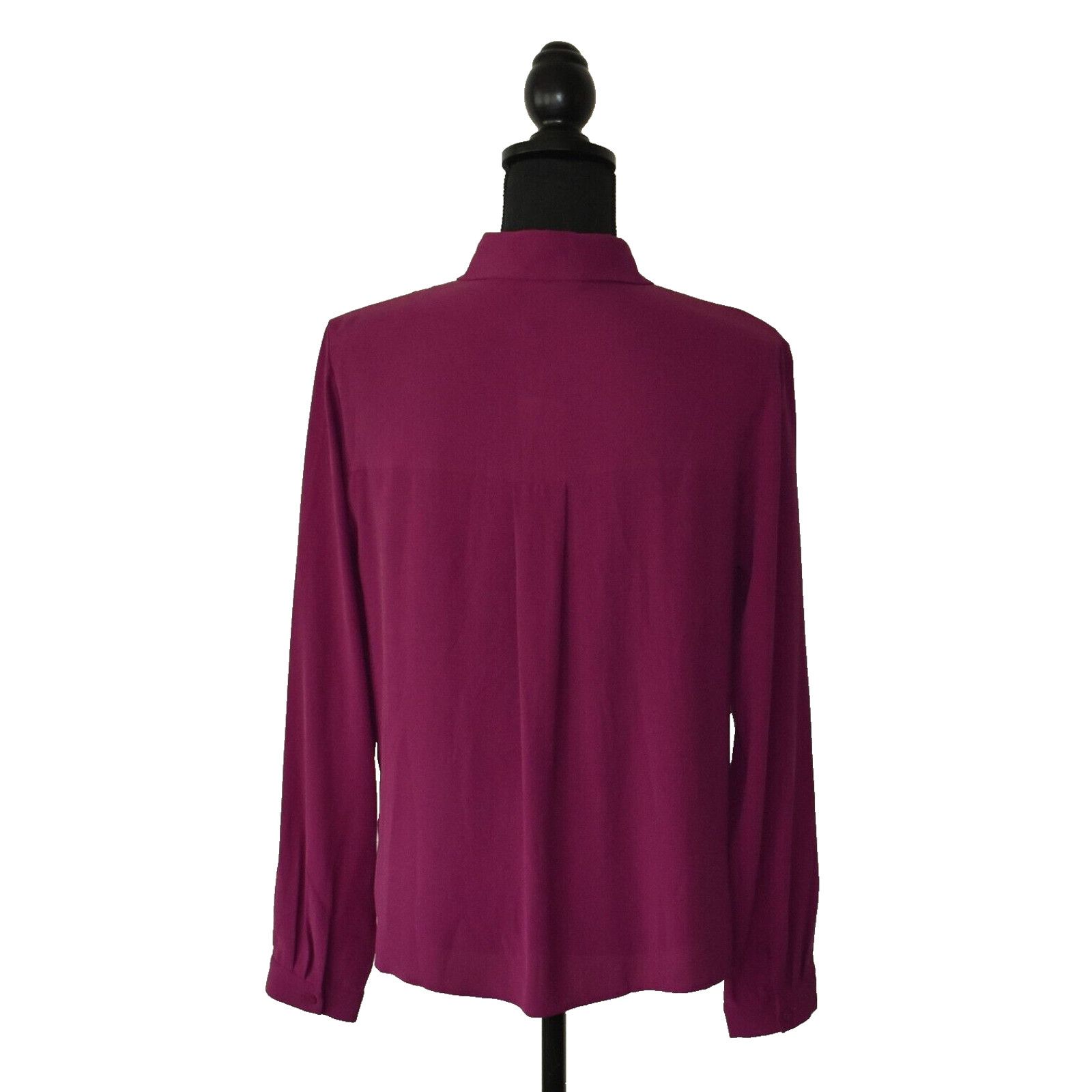 Eileen Fisher NWT EILEEN FISHER Silk Crepe Long Sleeve Shirt Size XXS $278 Size XXS / US 00 / IT 34 - 3 Thumbnail