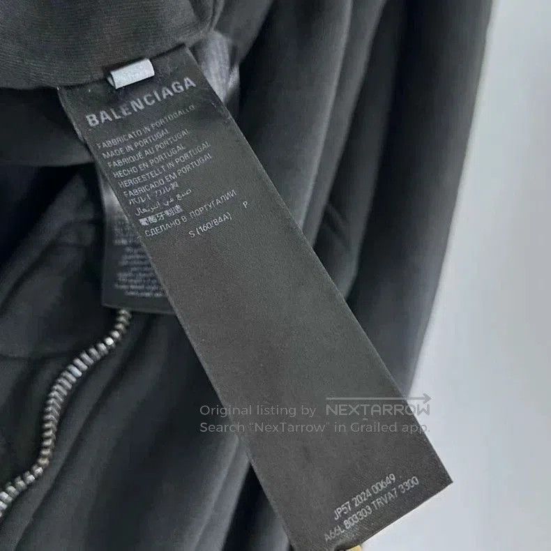Balenciaga Balenciaga 24FW Reverse Logo Zip Hoodie. Size US S / EU 44-46 / 1 - 6 Thumbnail