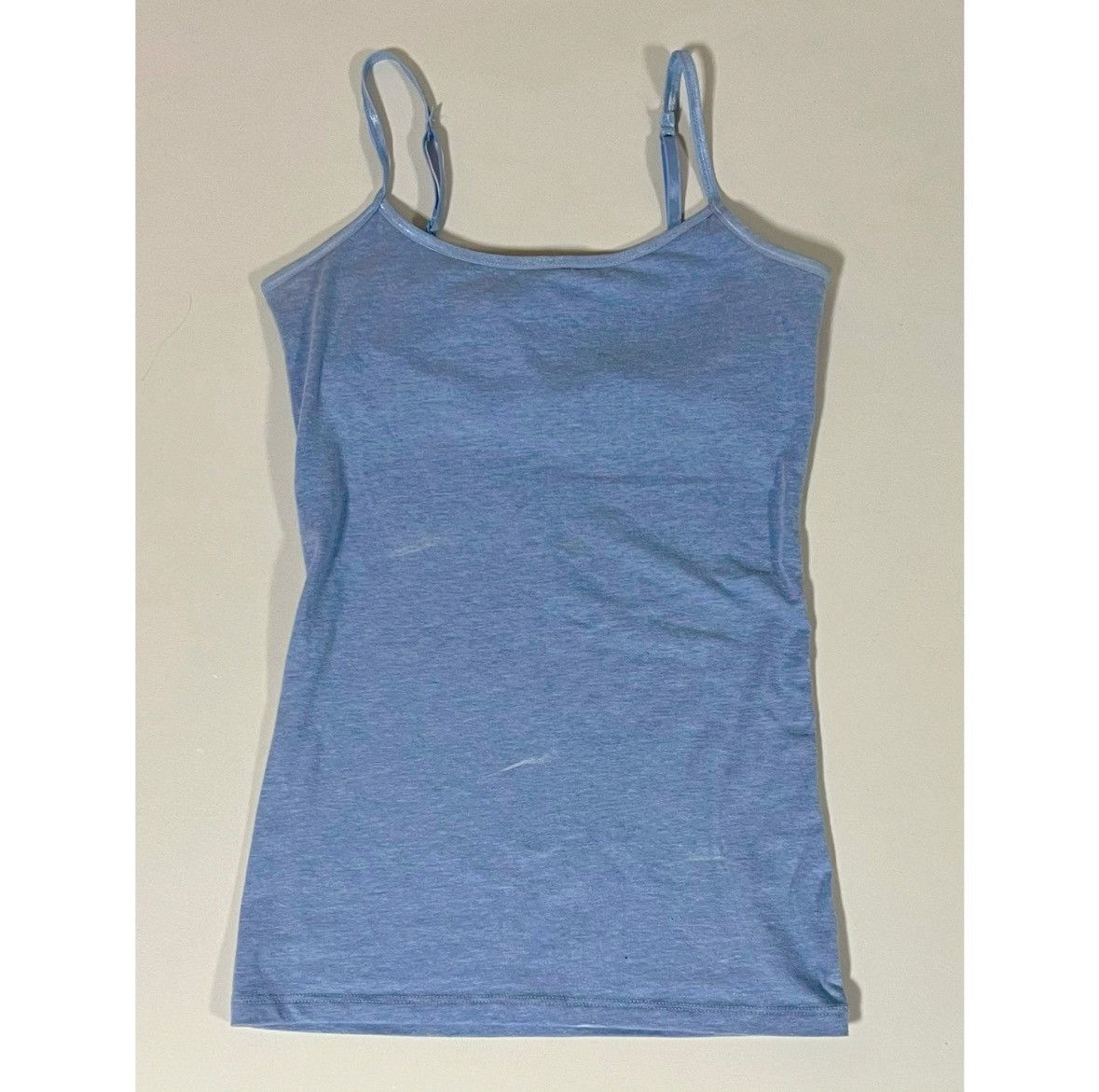 Vintage SO Blue Marled Cami Shelf-Bra Camisole Tank Top Shirt XS 🩵 Size XS / US 0-2 / IT 36-38 - 2 Thumbnail