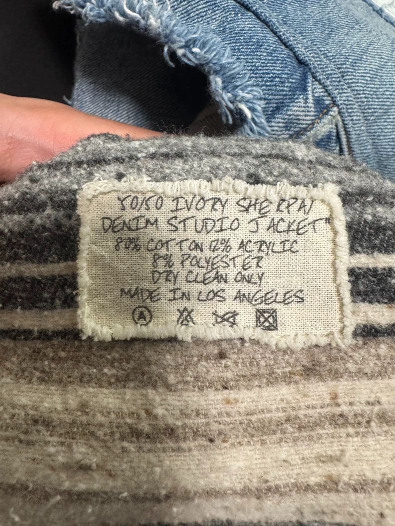 Greg Lauren greg lauren Fleece denim paneled jacket 2502-Nextarrow Size US XL / EU 56 / 4 - 7 Thumbnail